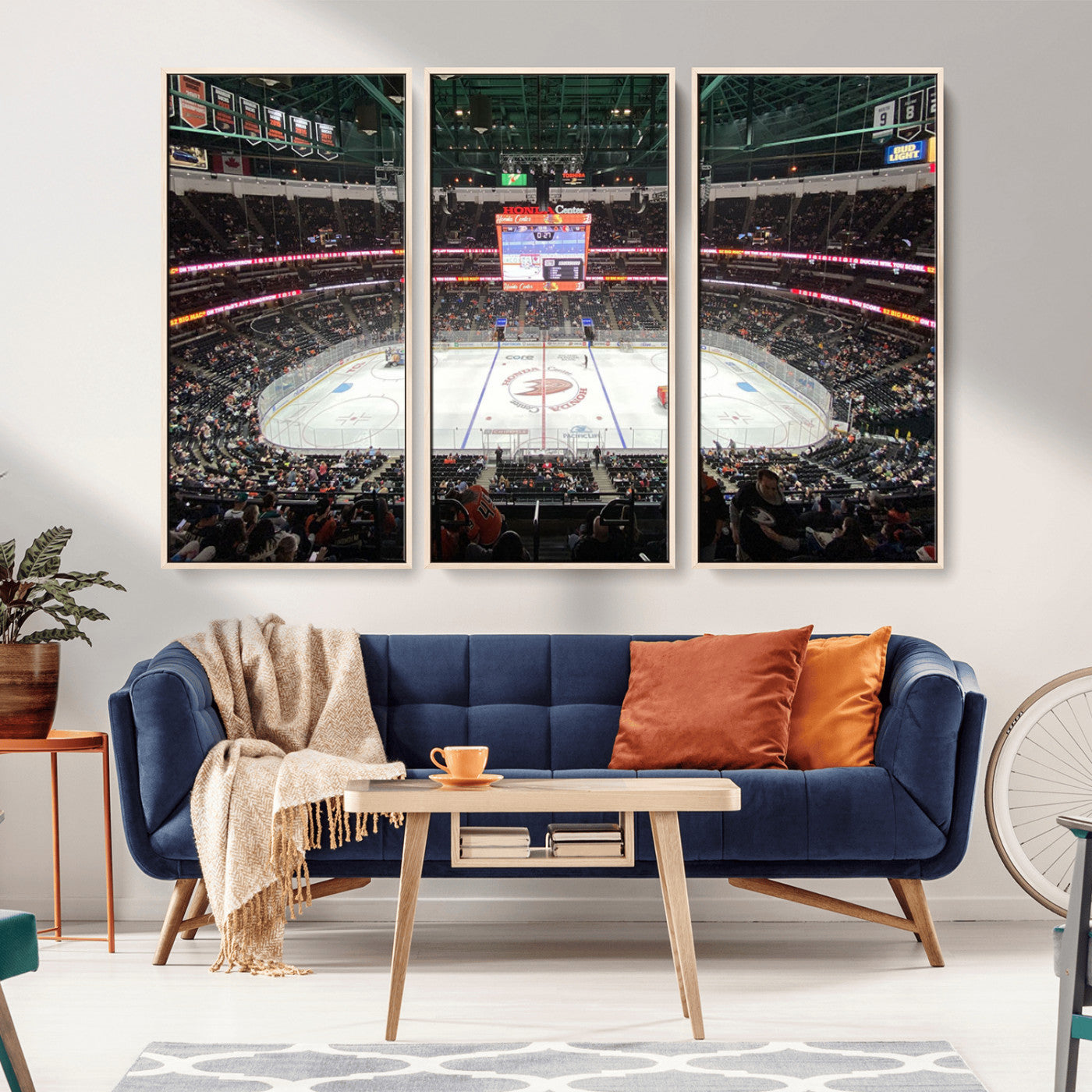 MGV-FC-48X32-3P - Honda Center California Anaheim Ducks Ice Hockey Stadium Canvas Print Wall Art