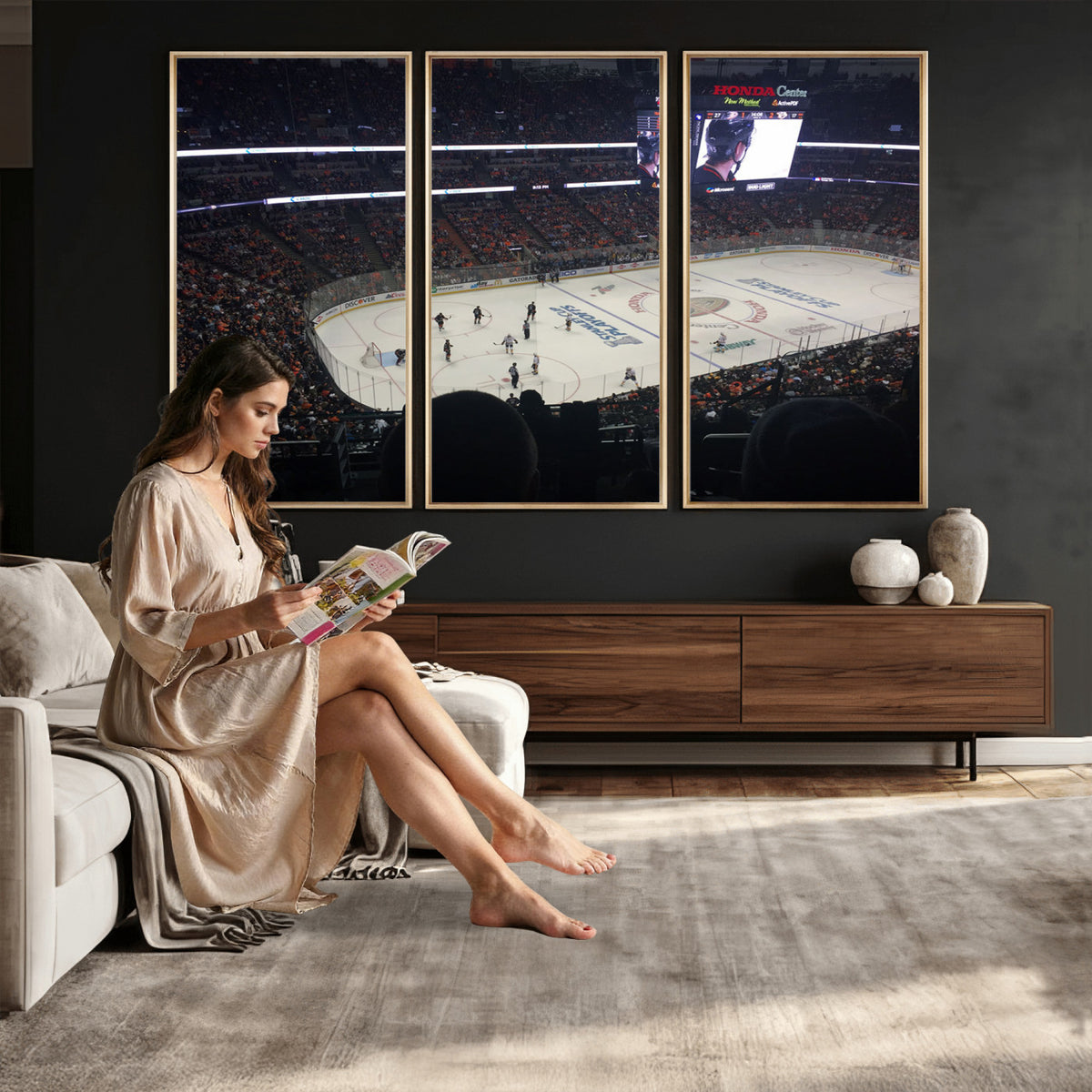 24634-MGV-CV-36X24 - Honda Center California Anaheim Ducks Hockey Stadium Wall Art