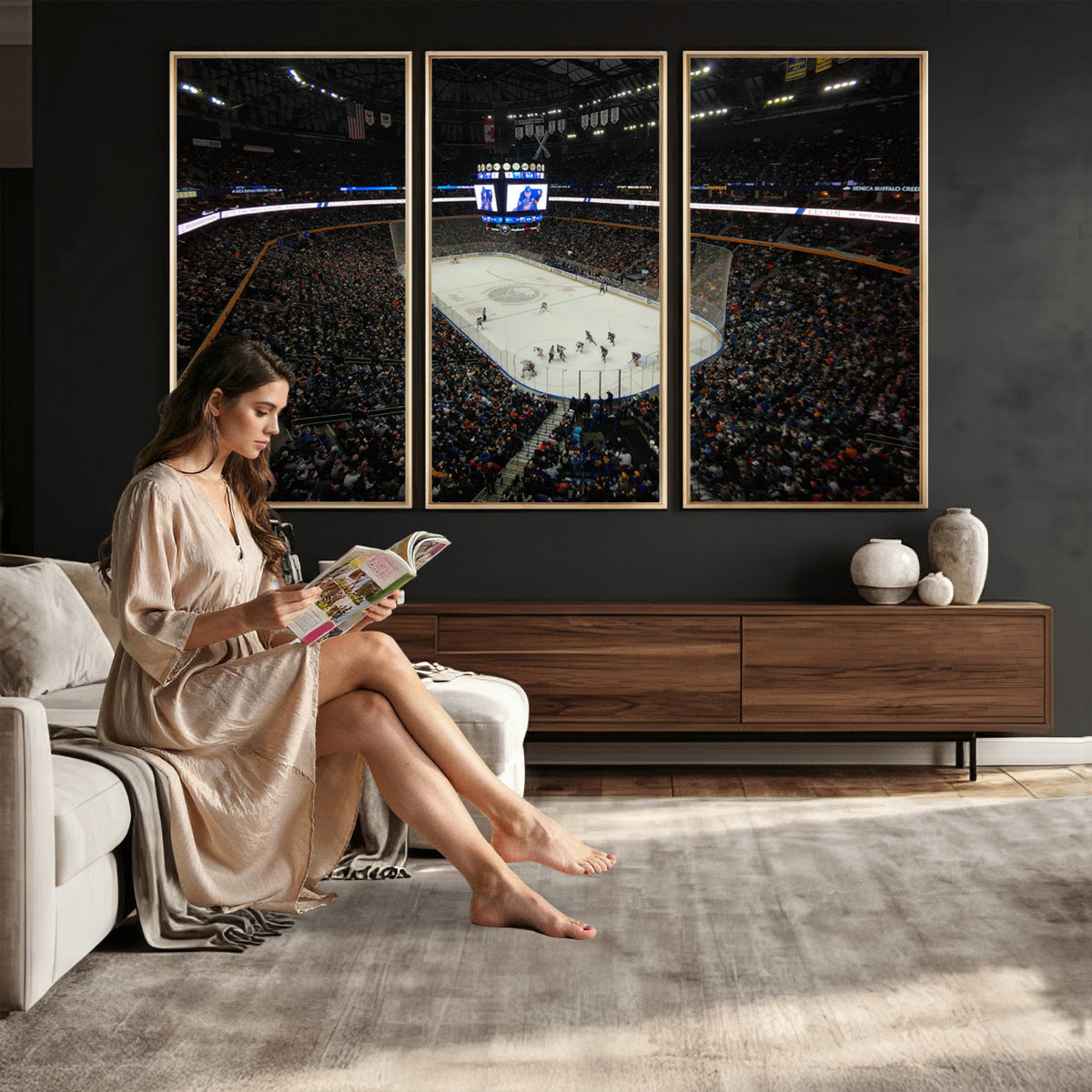 15132-MGV-CV-36X24 - KeyBank Center New York Buffalo Sabres Hockey Stadium Canvas