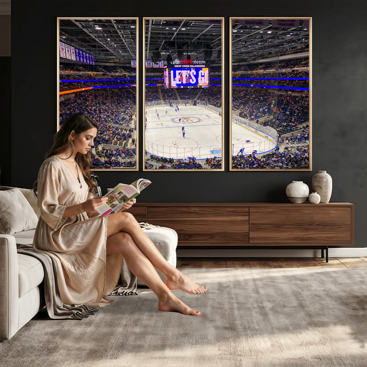 78692-MGV-CV-36X24 - UBS Arena Elmont New York Islanders Ice Hockey Wall Art, UBS Arena Elmont Wall Art Canvas Print