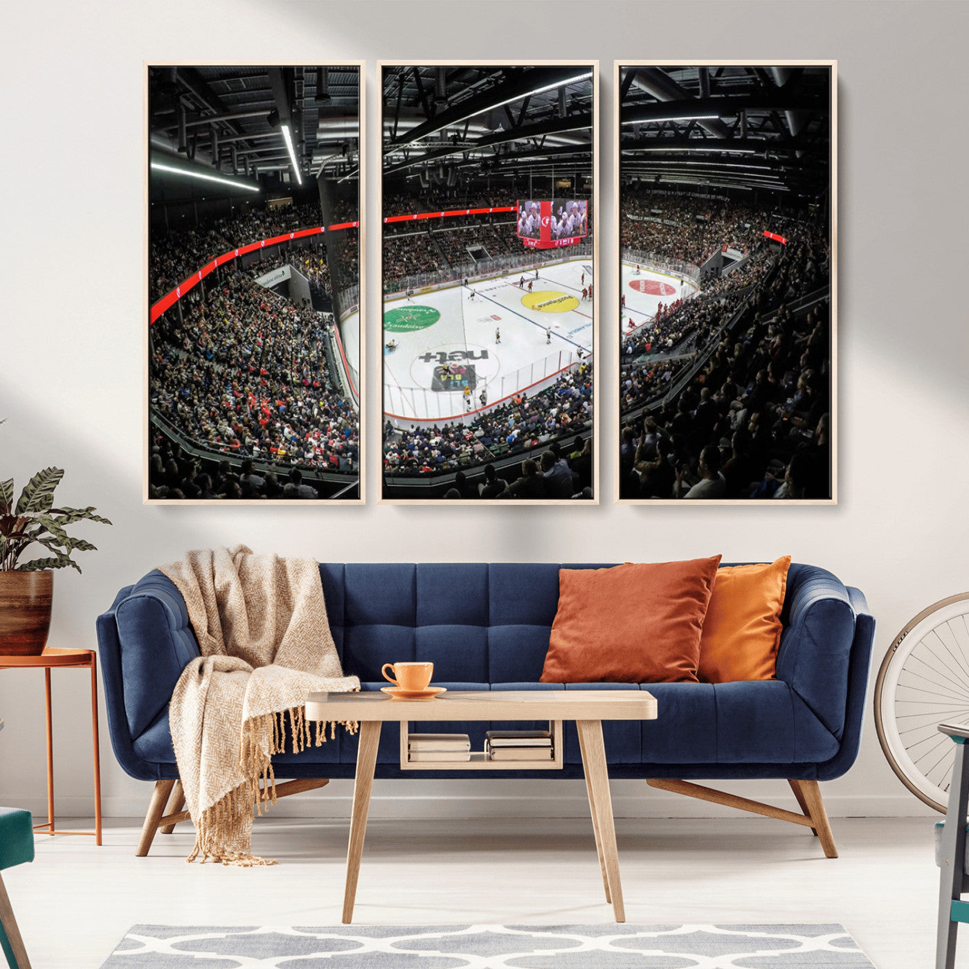 MGV-FC-48X32-3P - Vaudoise Lausanne Ice Hockey Arena Stadium Wall Art Canvas, Vaudoise Lausanne Ice Hockey Canvas