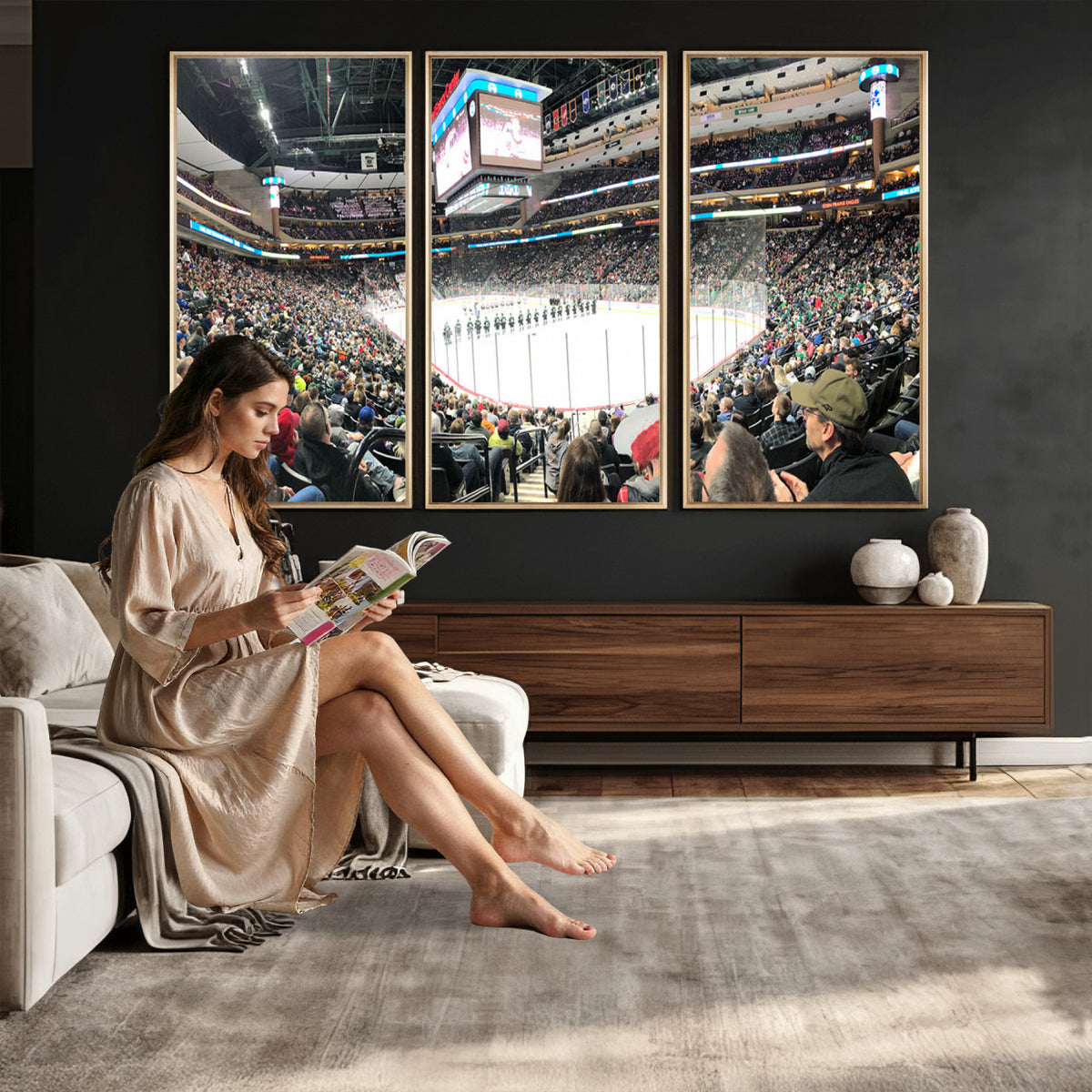 44414-MGV-CV-36X24 - Xcel Energy Center St Paul Minnesota Wild Ice Hockey Stadium
