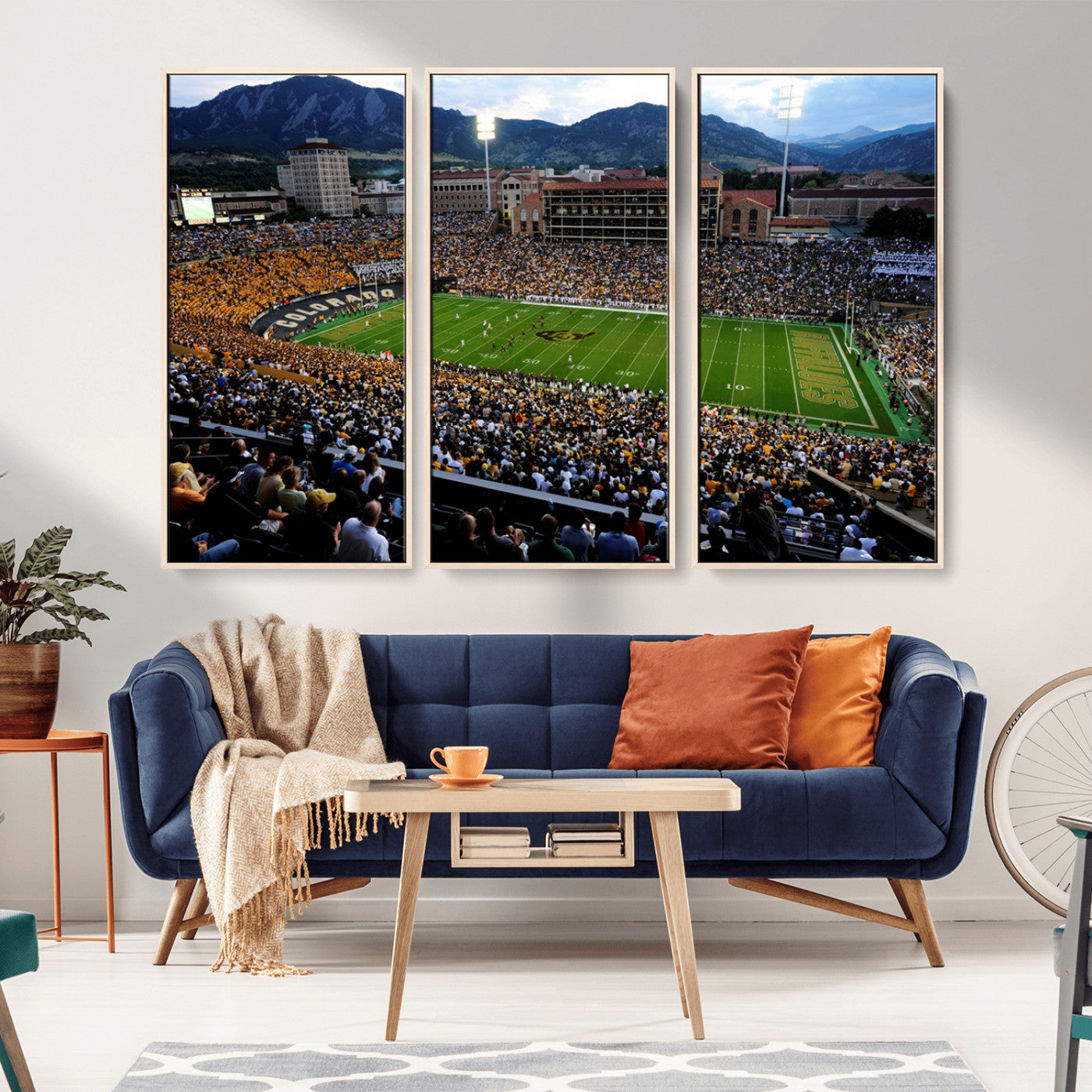 MGV-FC-48X32-3P - Colorado Buffaloes Canvas Print - Boulder Folsom Field Stadium Wall Art Canvas Print, Football Print