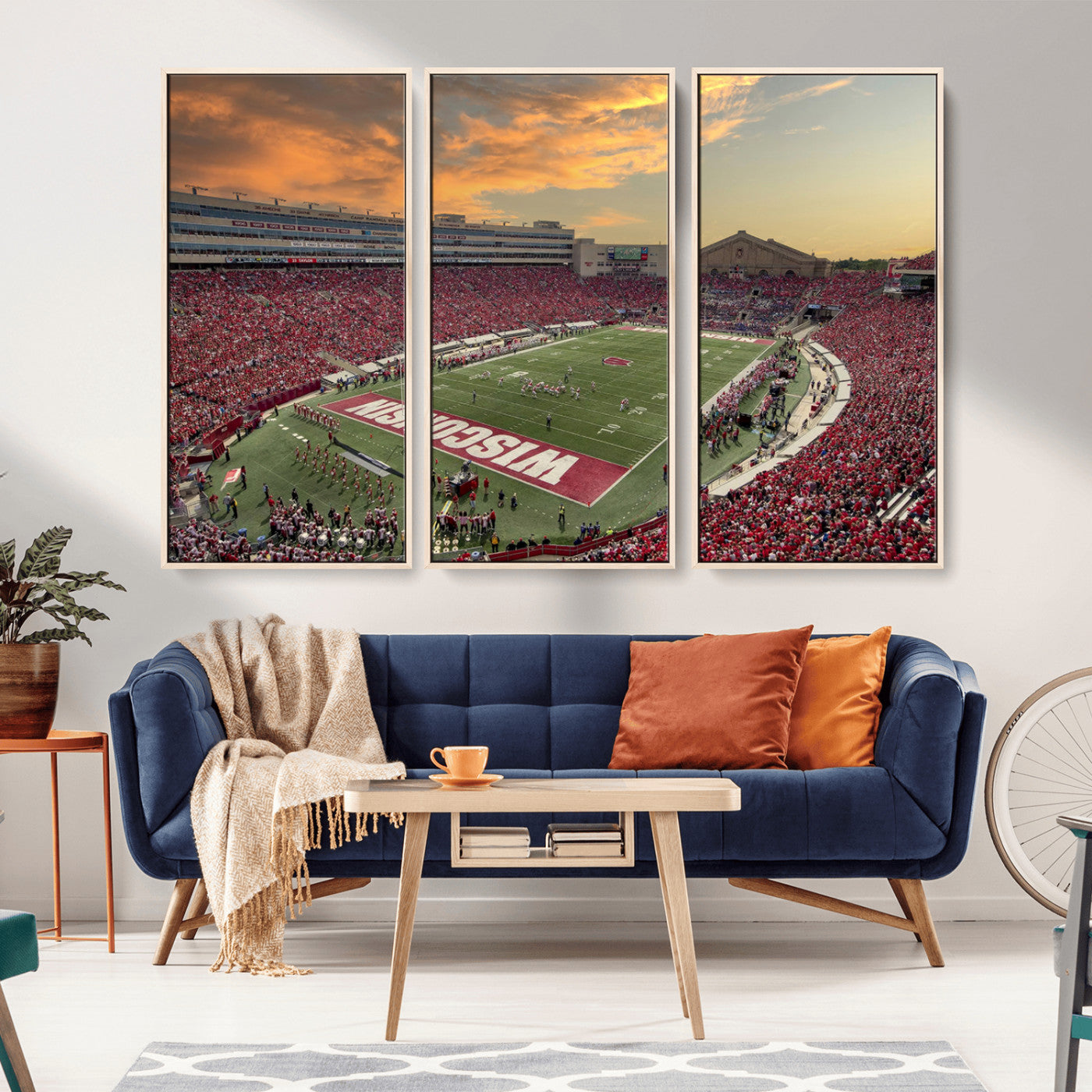 41472-MGV-CV-36X24-Camp Randall Stadium Wisconsin Badgers Large Wall Art Canvas Print | College Football Stadium Wall