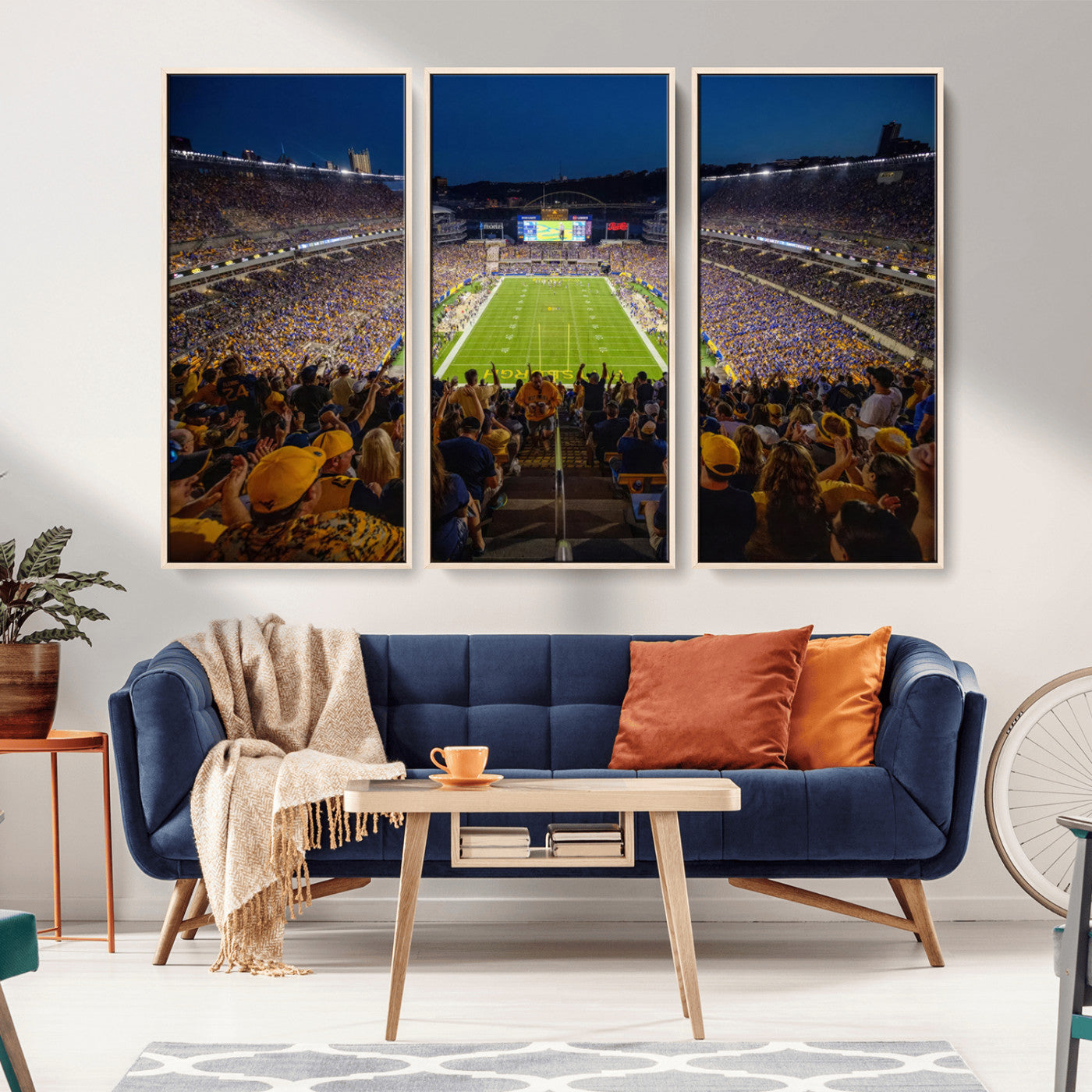 MGV-FC-48X32-3P - Pittsburgh Panthers Football Team Print - Pittsburgh Acrisure Stadium Wall Art Canvas Print