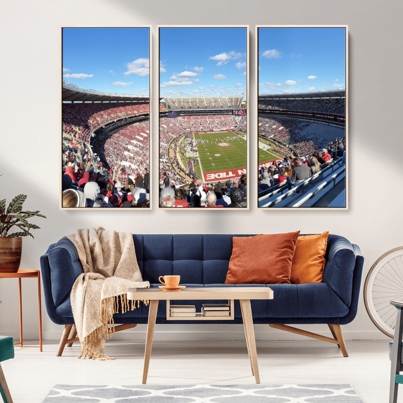 MGV-FC-48X32-3P - University of Alabama Crimson Tide Print Wall Art - Tuscaloosa Bryant-Denny Stadium Wall Art Canvas
