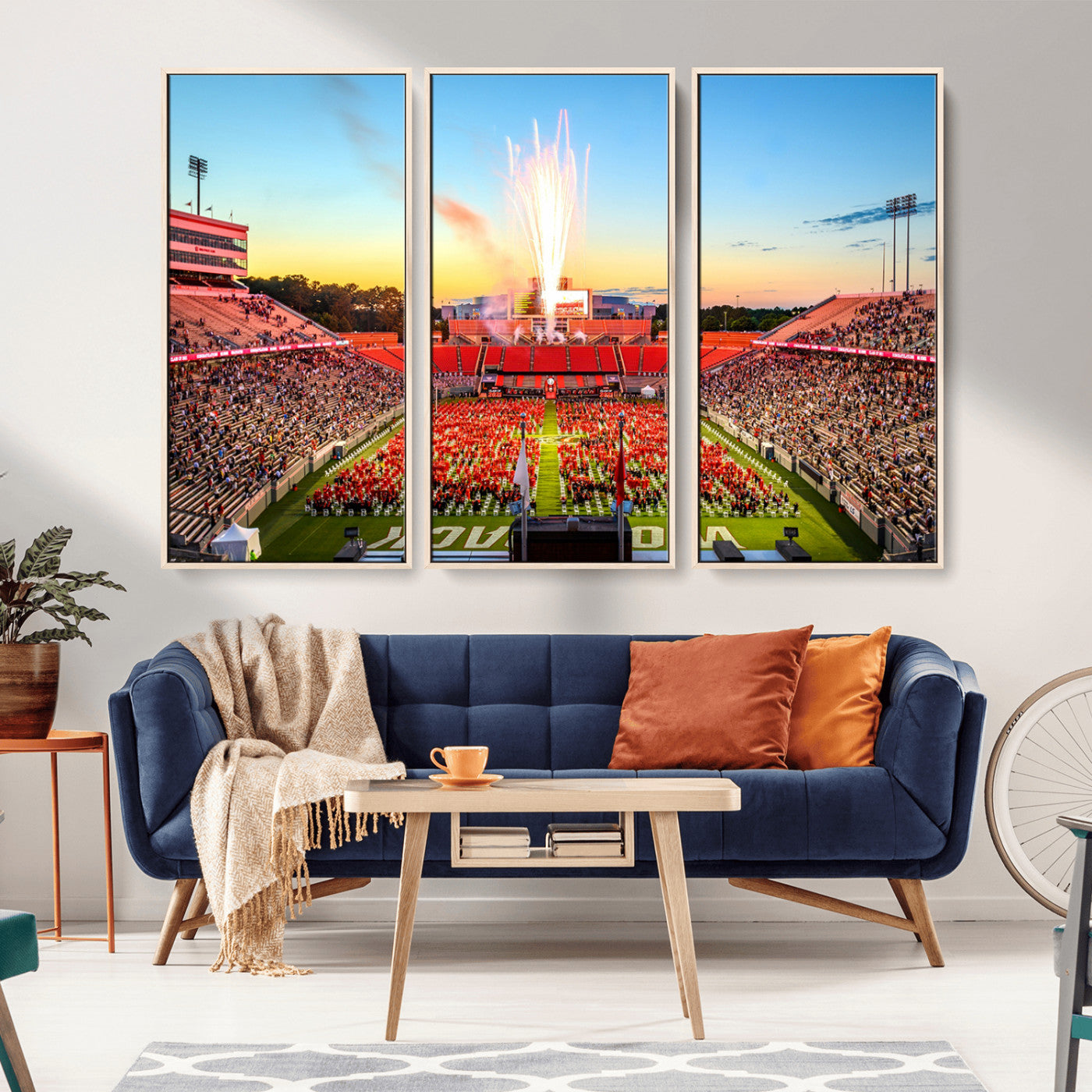 MGV-FC-48X32-3P - North Carolina State University Canvas Print, North Carolina State University Wolfpack Football Team