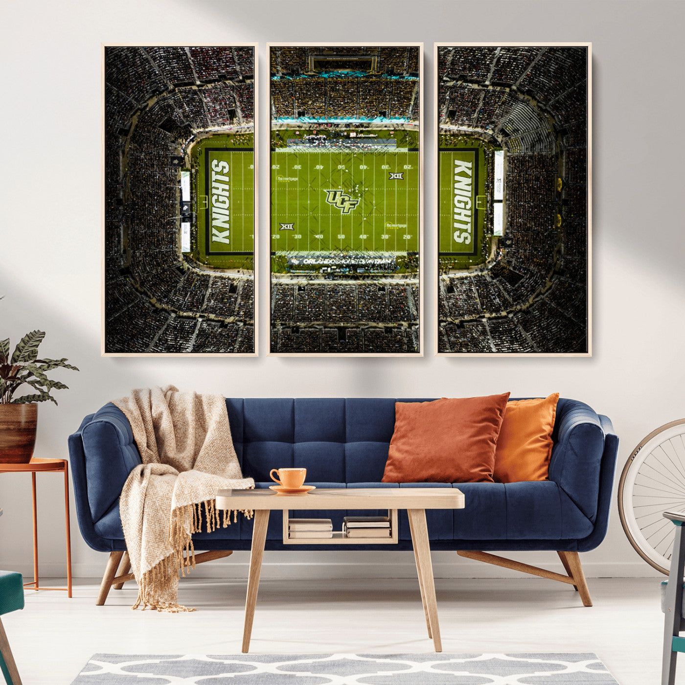 MGV-FC-48X32-3P - UCF Knights Football Team Print - Orlando FBC Mortgage Stadium Wall Art, UCF Knights Canvas Print