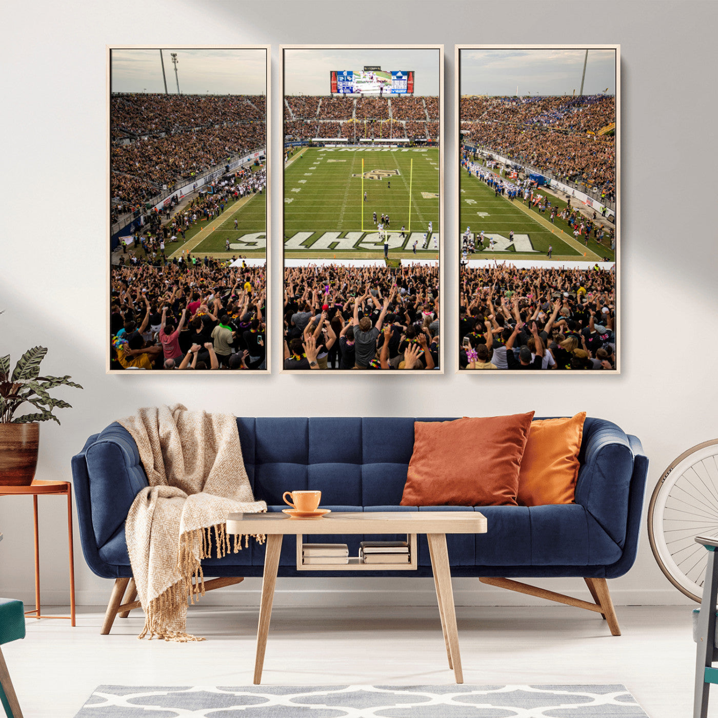 MGV-FC-48X32-3P - UCF Knights Football Team Print - Orlando FBC Mortgage Stadium Canvas Print