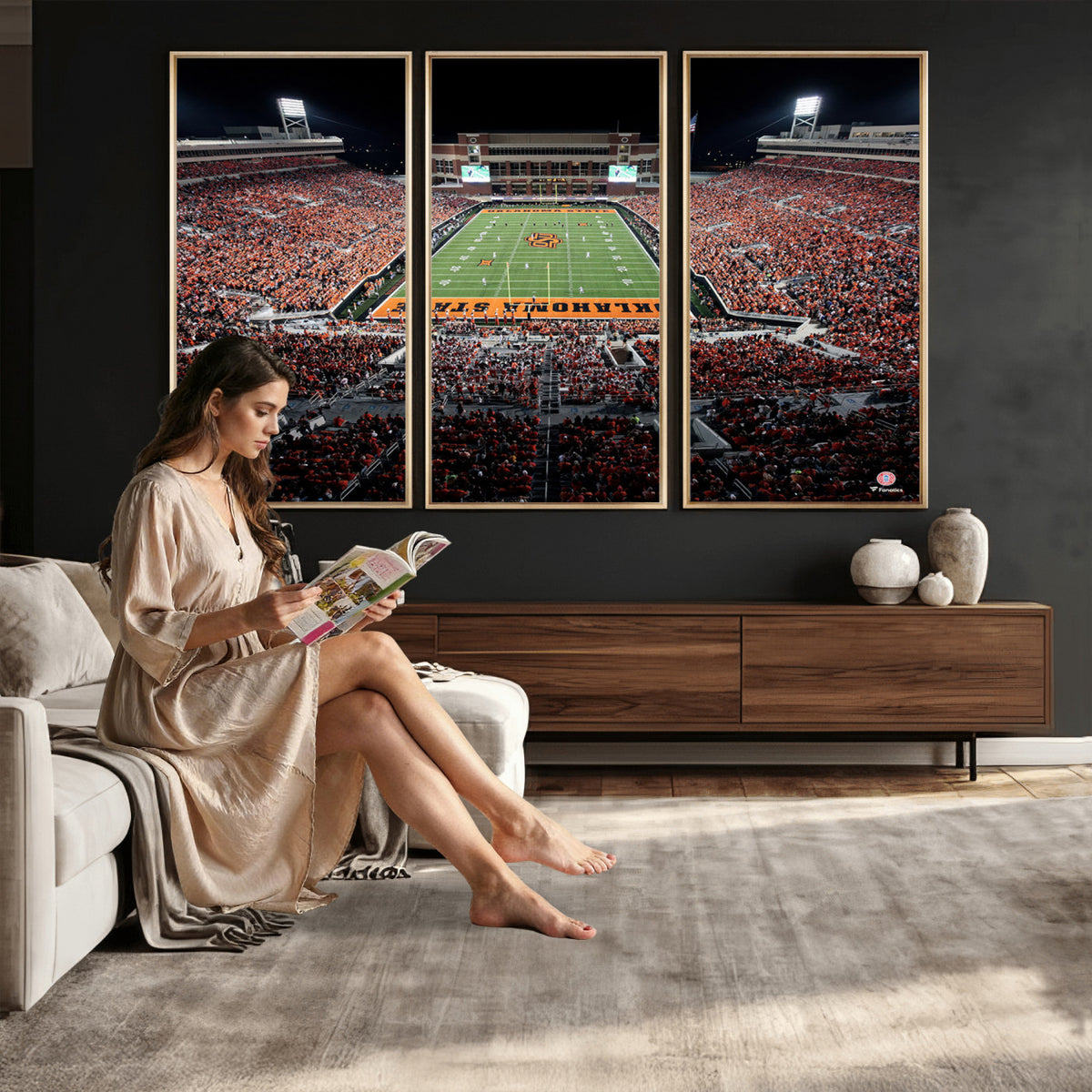 81675-MGV-CV-36X24 - Boone Pickens Stadium Wall Art Oklahoma State Cowboys Print