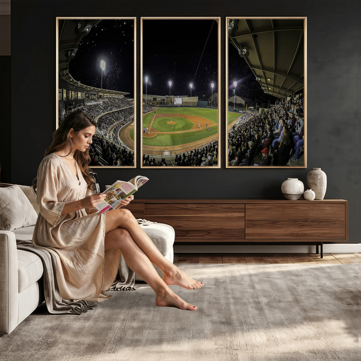 10262-MGV-CV-36X24 - Olsen Field at Blue Bell Park - Texas A&M Aggies Baseball Stadium Wall Art Canvas Print