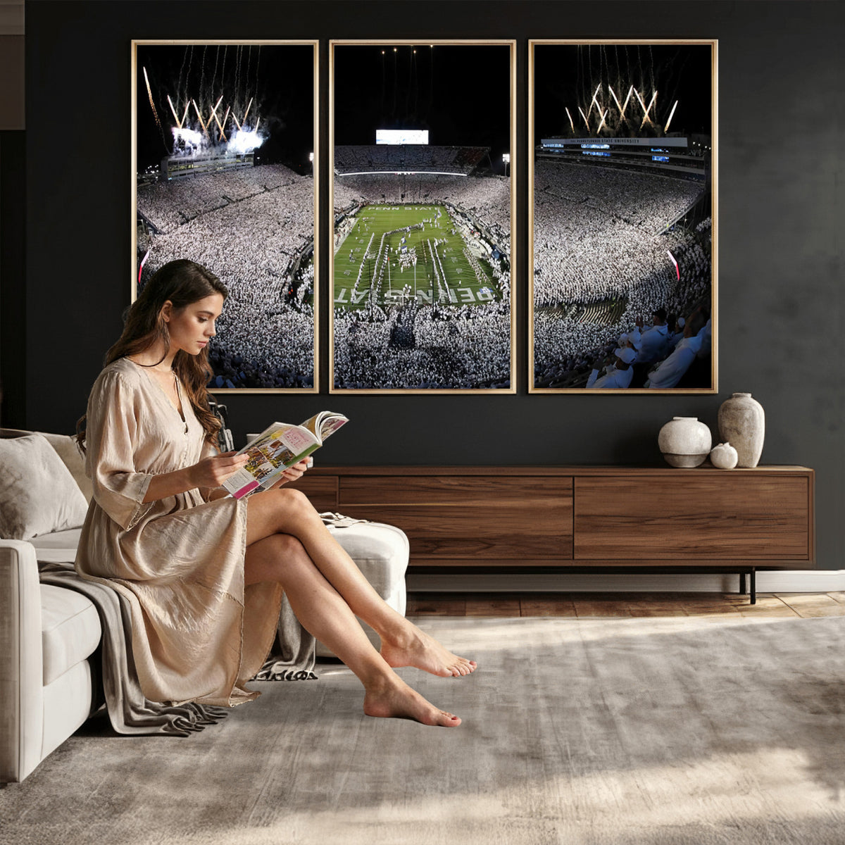 84537-MGV-CV-36X24 - Penn State Beaver Stadium Canvas Wall Art - Nittany Lions Football Print