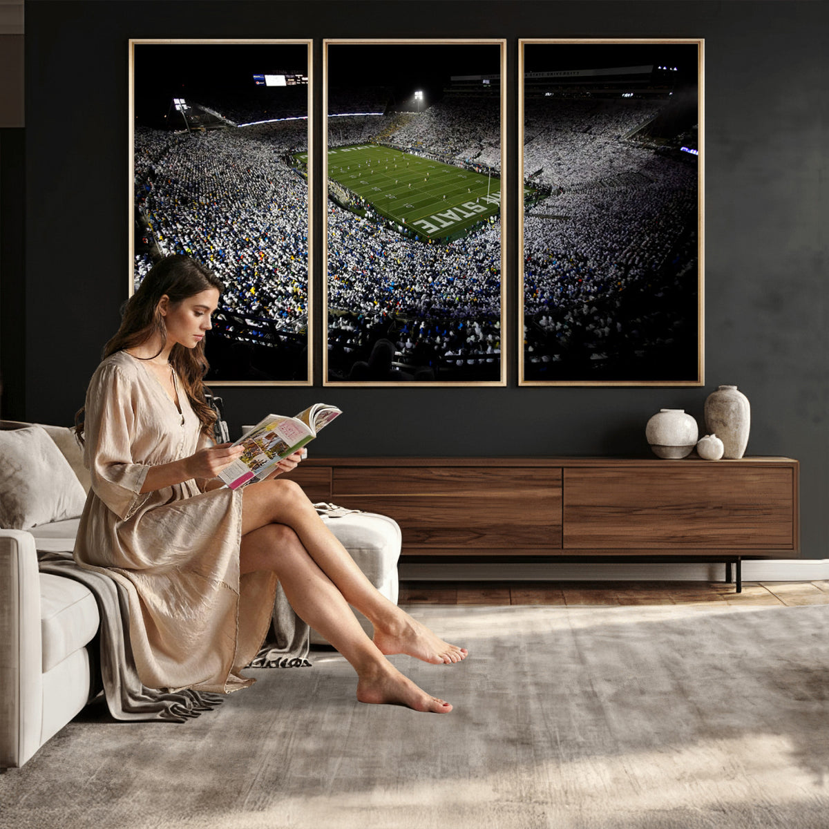 96825-MGV-CV-36X24 - Penn State Football Stadium Wall Art - Beaver Stadium Canvas Print