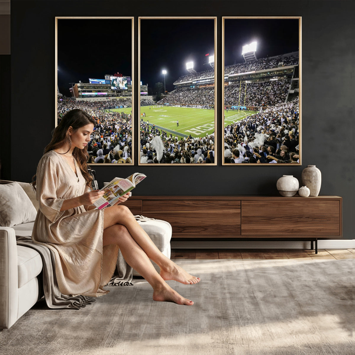 49339-MGV-CV-36X24 - Georgia Tech Yellow Jackets Football Team Print, Atlanta
