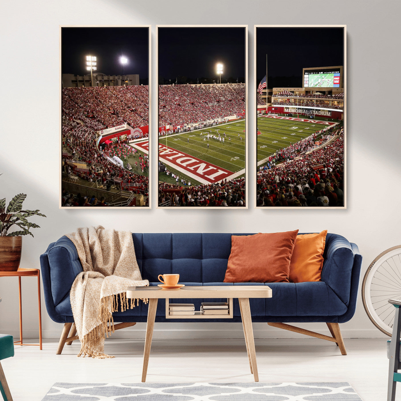 MGV-FC-48X32-3P - Indiana University Hoosiers Football Team Print Canvas