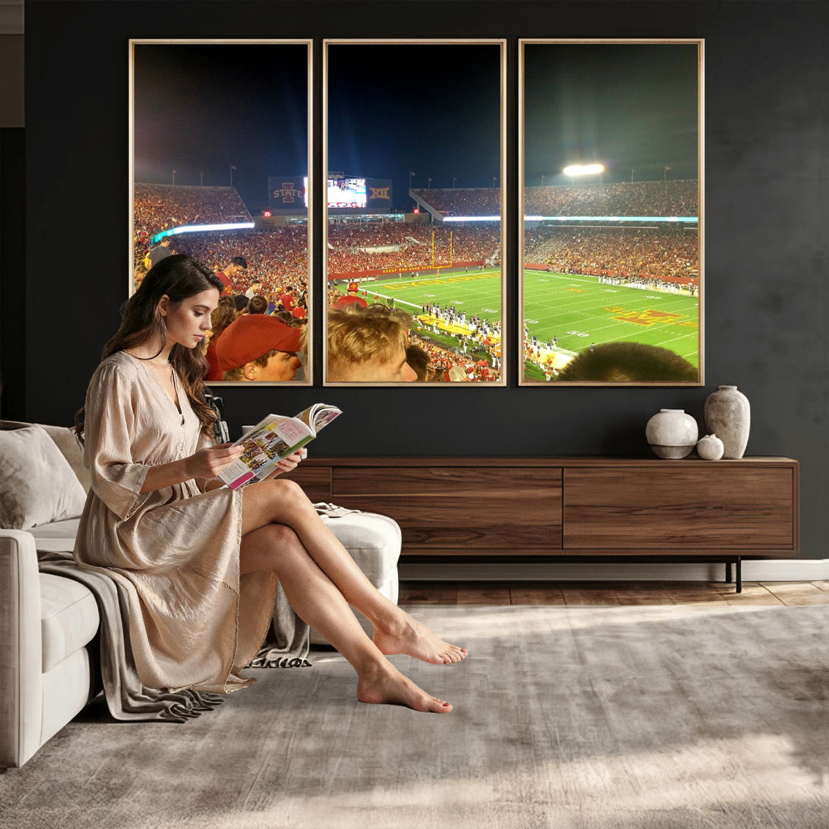 94319-MGV-CV-36X24 - Iowa State University Cyclones Art Print, Jack Trice Stadium Ames