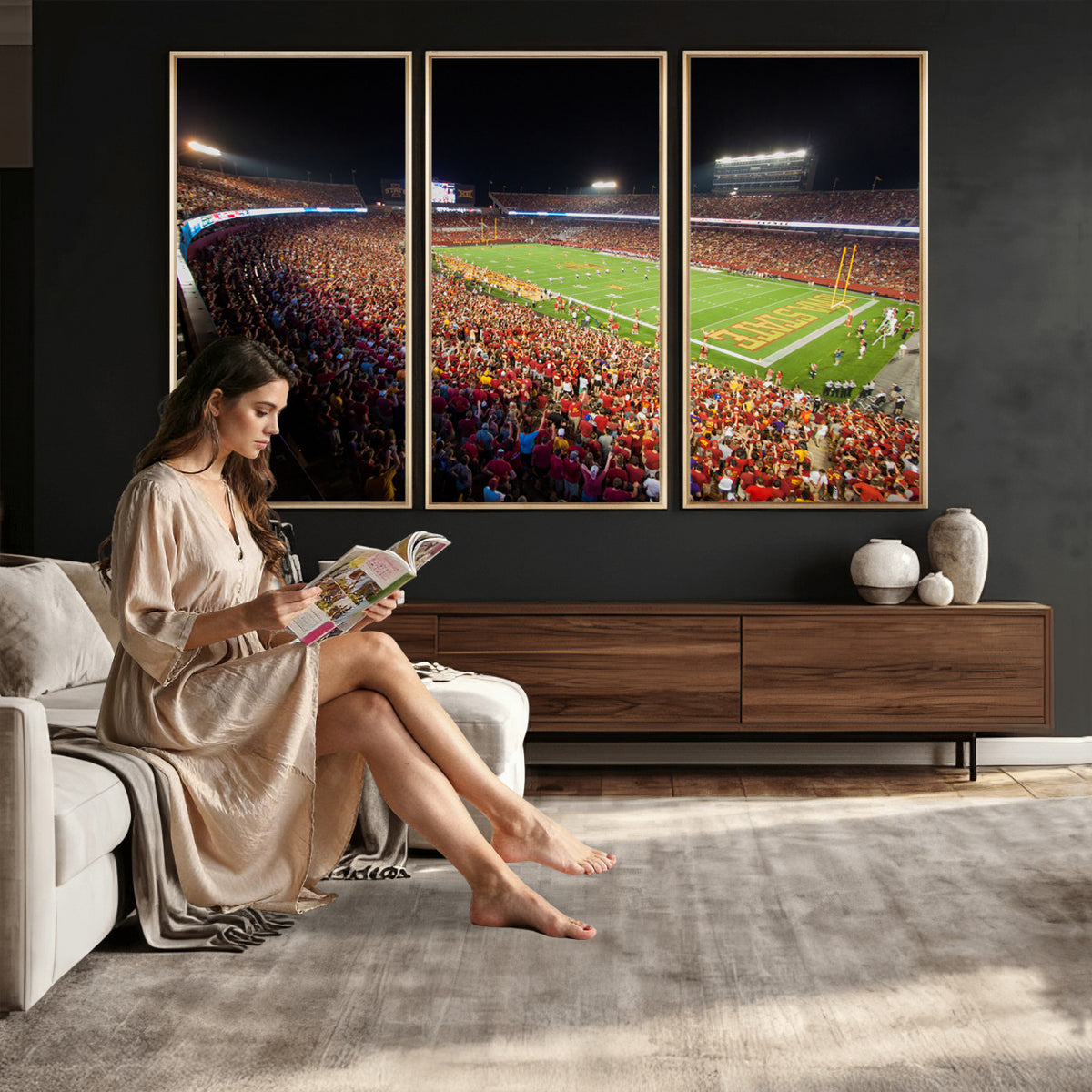 35139-MGV-CV-36X24 - Iowa State University Cyclones Canvas Print, Jack Trice Stadium