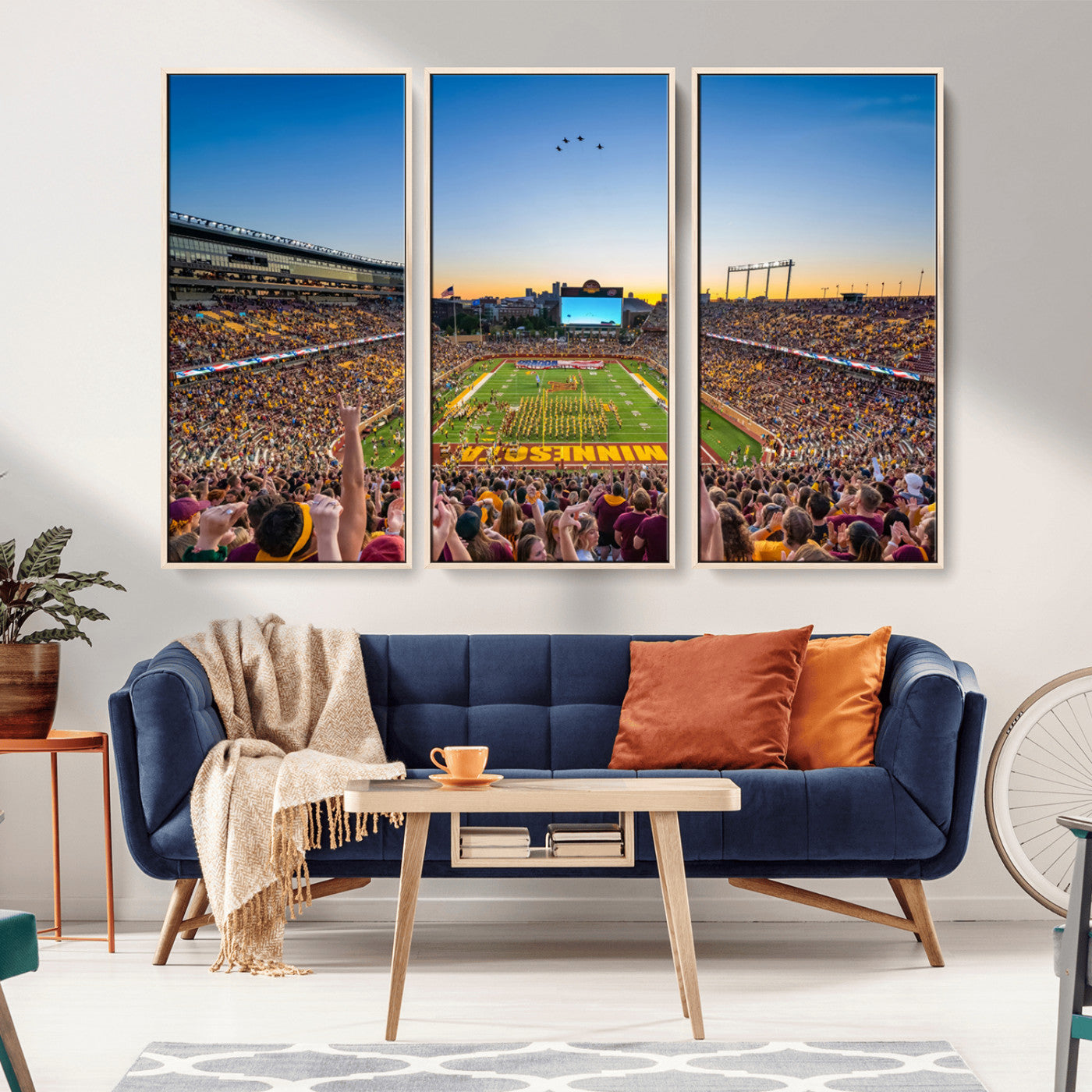 MGV-FC-48X32-3P - University of Minnesota Golden Gophers Art Print, Football Team Print - Minneapolis Huntington Bank