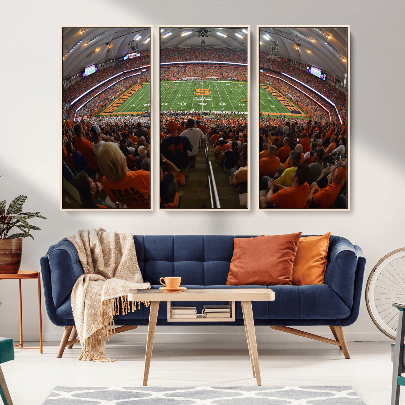 MGV-FC-48X32-3P - Syracuse University Orange Football Canvas Print, Football Team Print - Syracuse JMA Wireless Dome