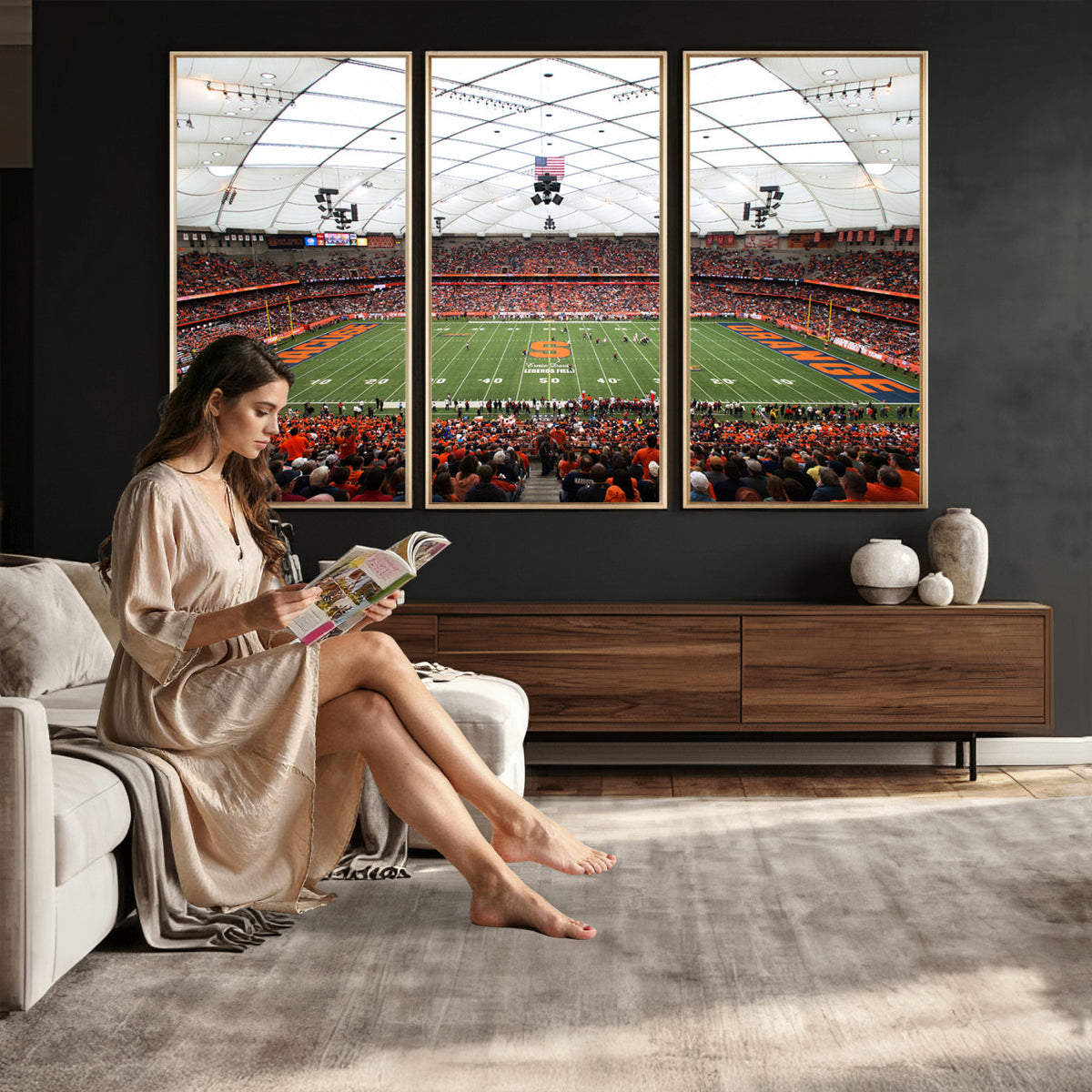 78104-MGV-CV-36X24 - Syracuse University Orange Football Team Print, Syracuse