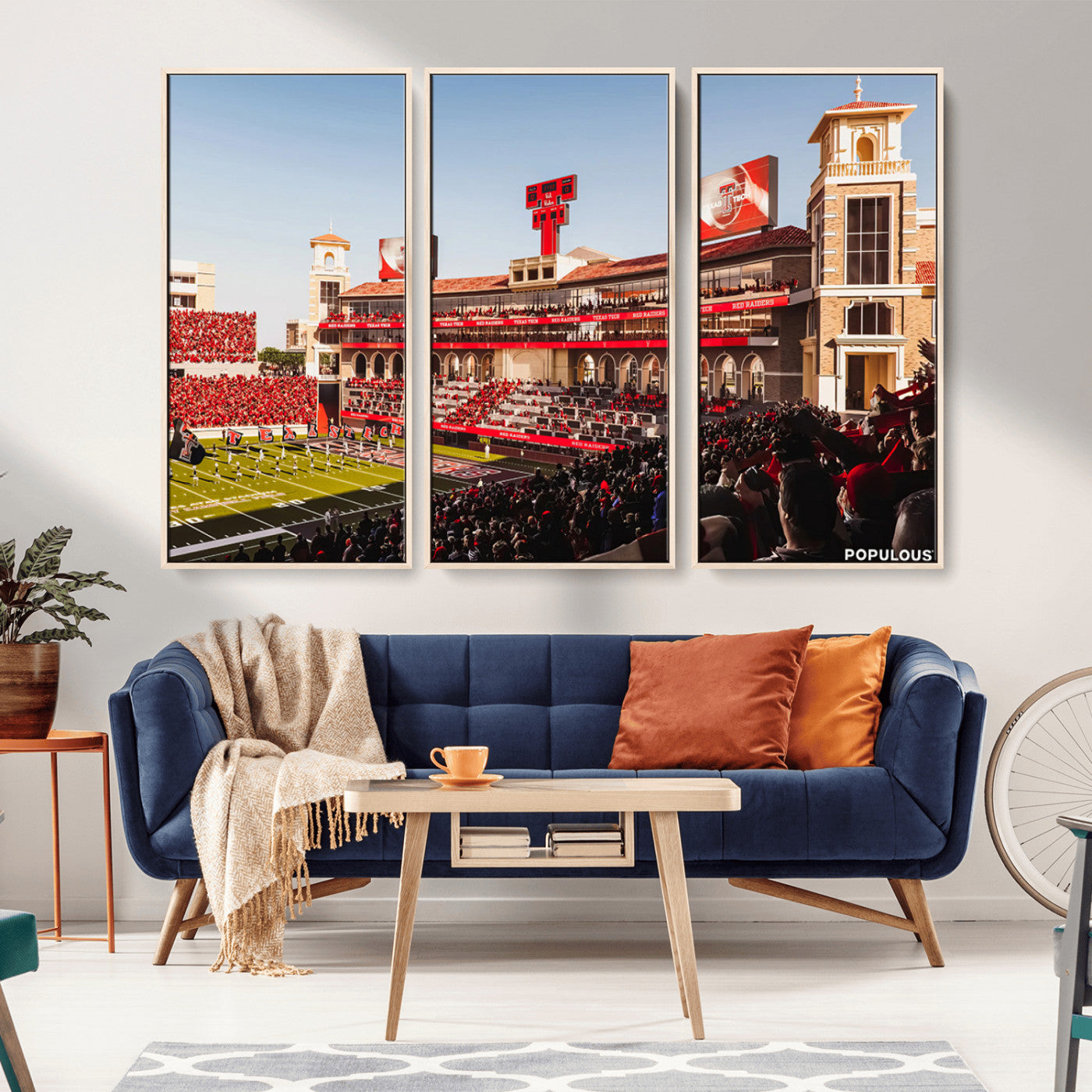 MGV-FC-48X32-3P - Jones AT&T Stadium Texas Tech Red Raiders Wall Art | Large Att Stadium Canvas Print | College