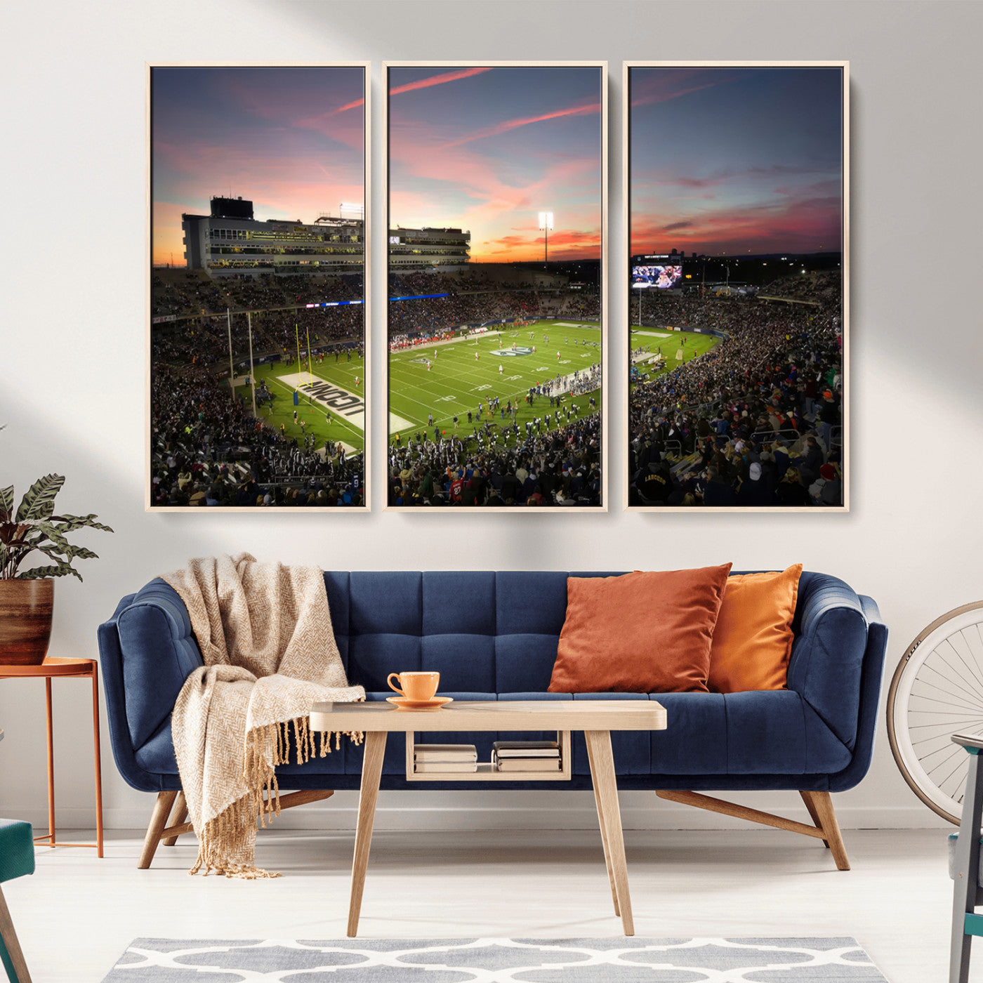 MGV-FC-48X32-3P - The University of Connecticut UCONN Huskies Football Team Print - East Hartford Pratt & Whitney