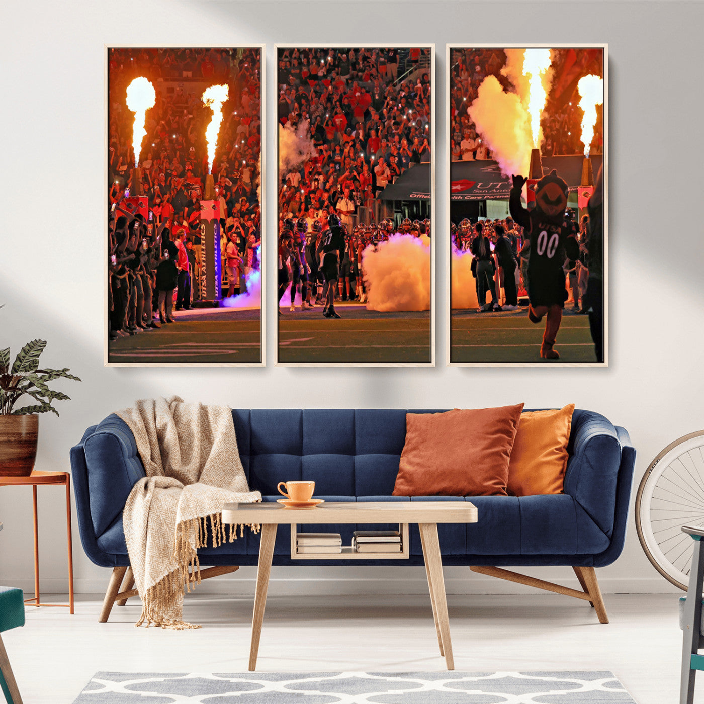 MGV-FC-48X32-3P - The University of Texas at San Antonio Roadrunners Football Team Print - San Antonio Alamodome Wall