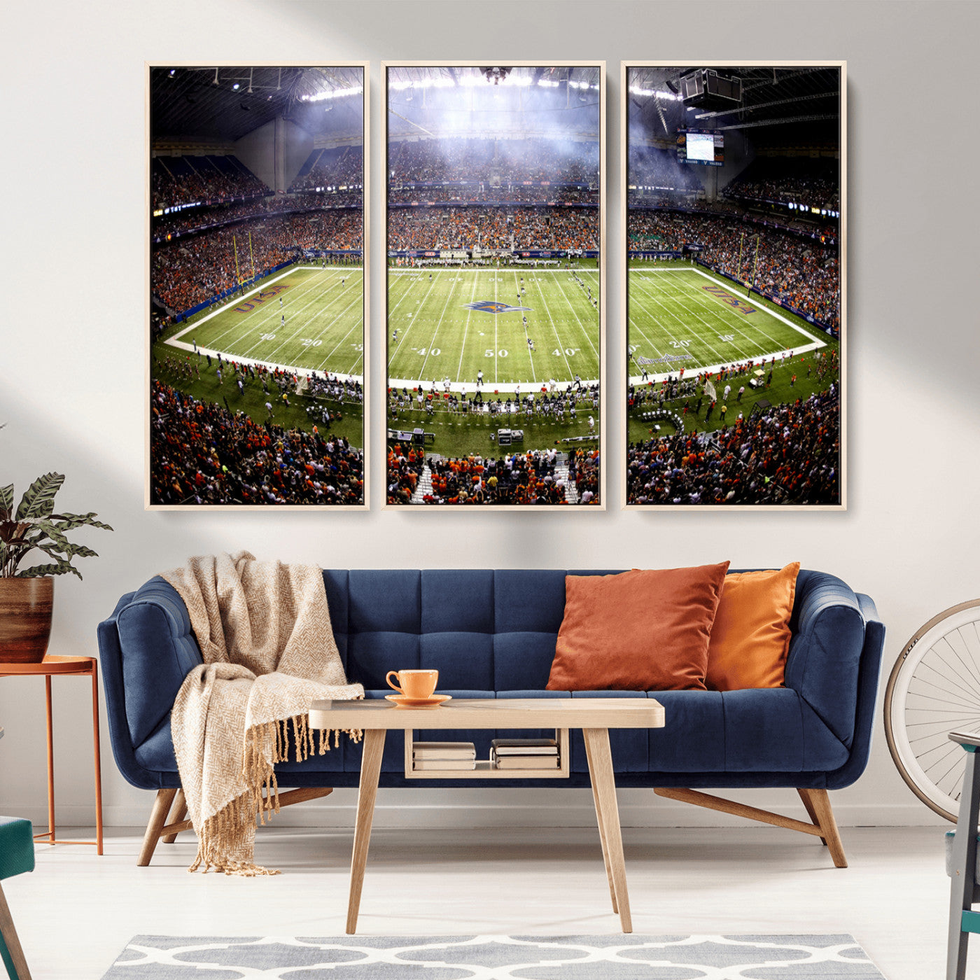 MGV-FC-48X32-3P - The University of Texas at San Antonio Roadrunners Football Team Print - San Antonio Alamodome Wall