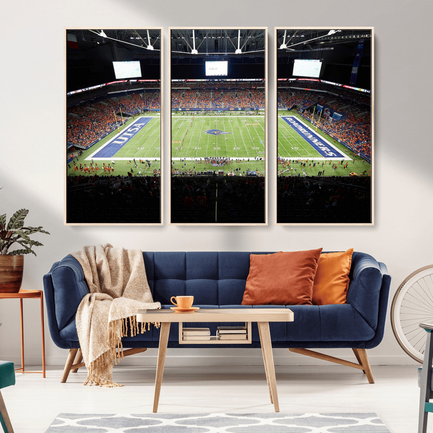 MGV-FC-48X32-3P - The University of Texas at San Antonio Roadrunners Football Team Print - San Antonio Alamodome Wall