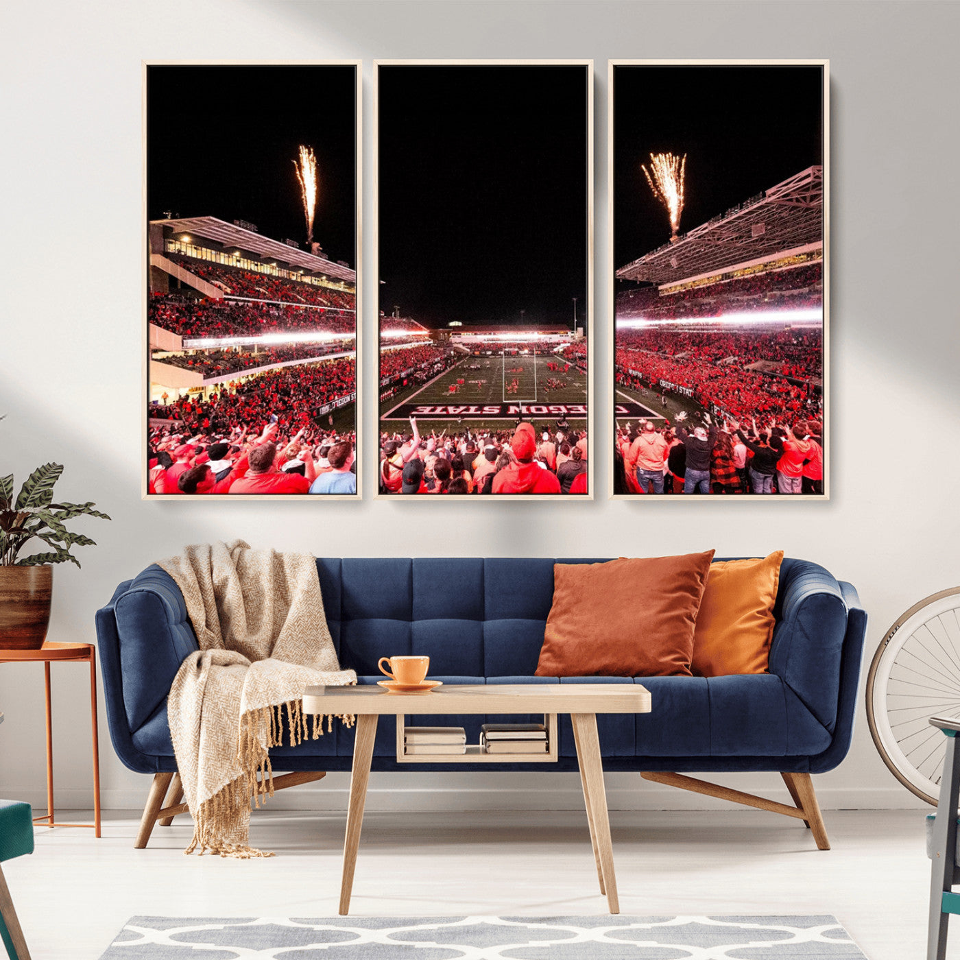 MGV-FC-48X32-3P - Oregon State Beavers Football Team Print - Corvallis Reser Stadium Wall Art Canvas Print