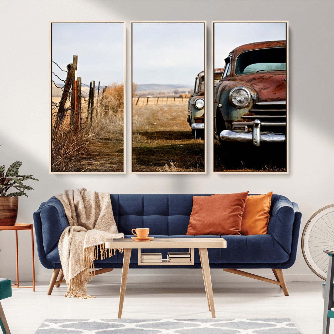 -Classic Cars Vintage Wall Art Canvas Print