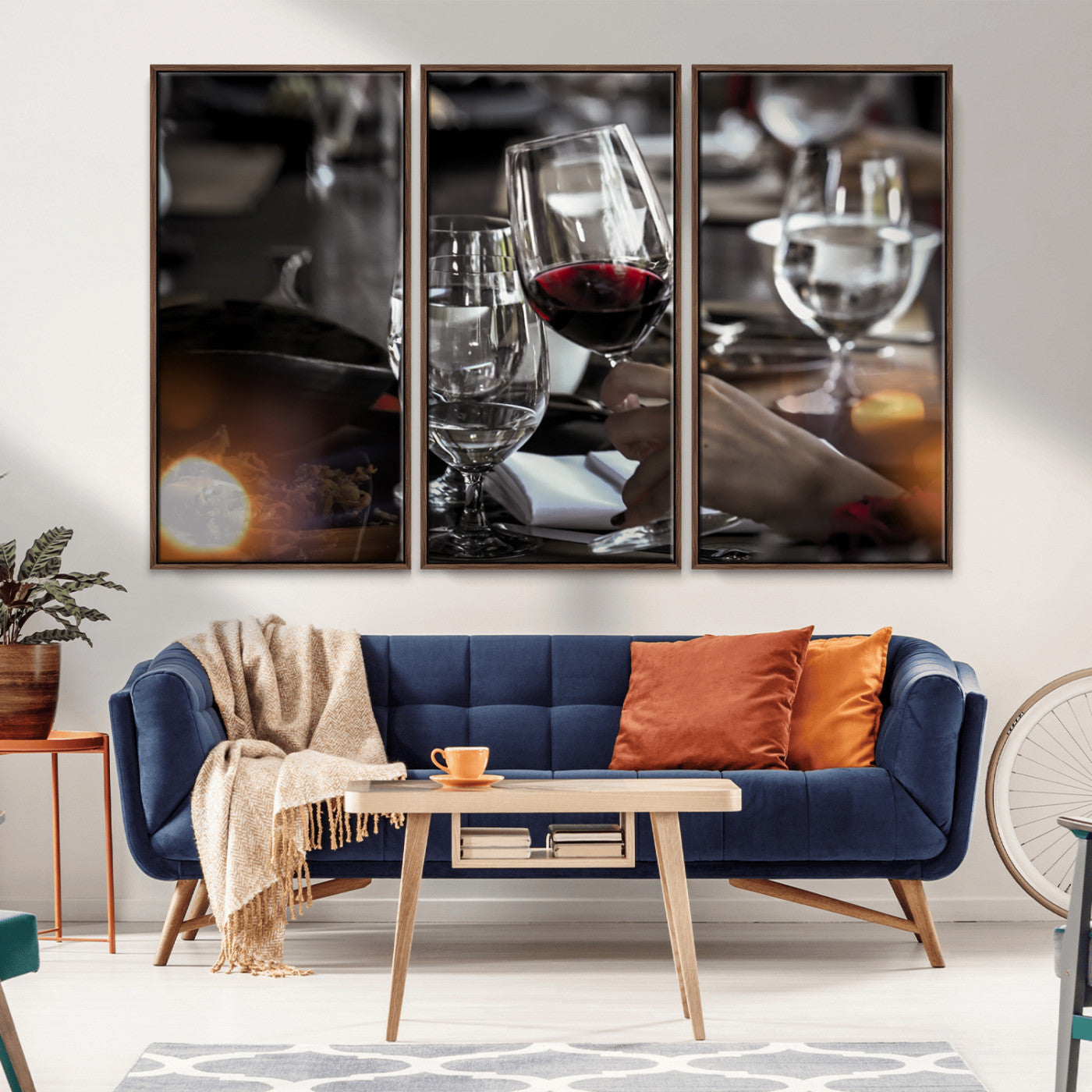 MGV-FC-48X32-3P - Red Wine and Glass Canvas Print