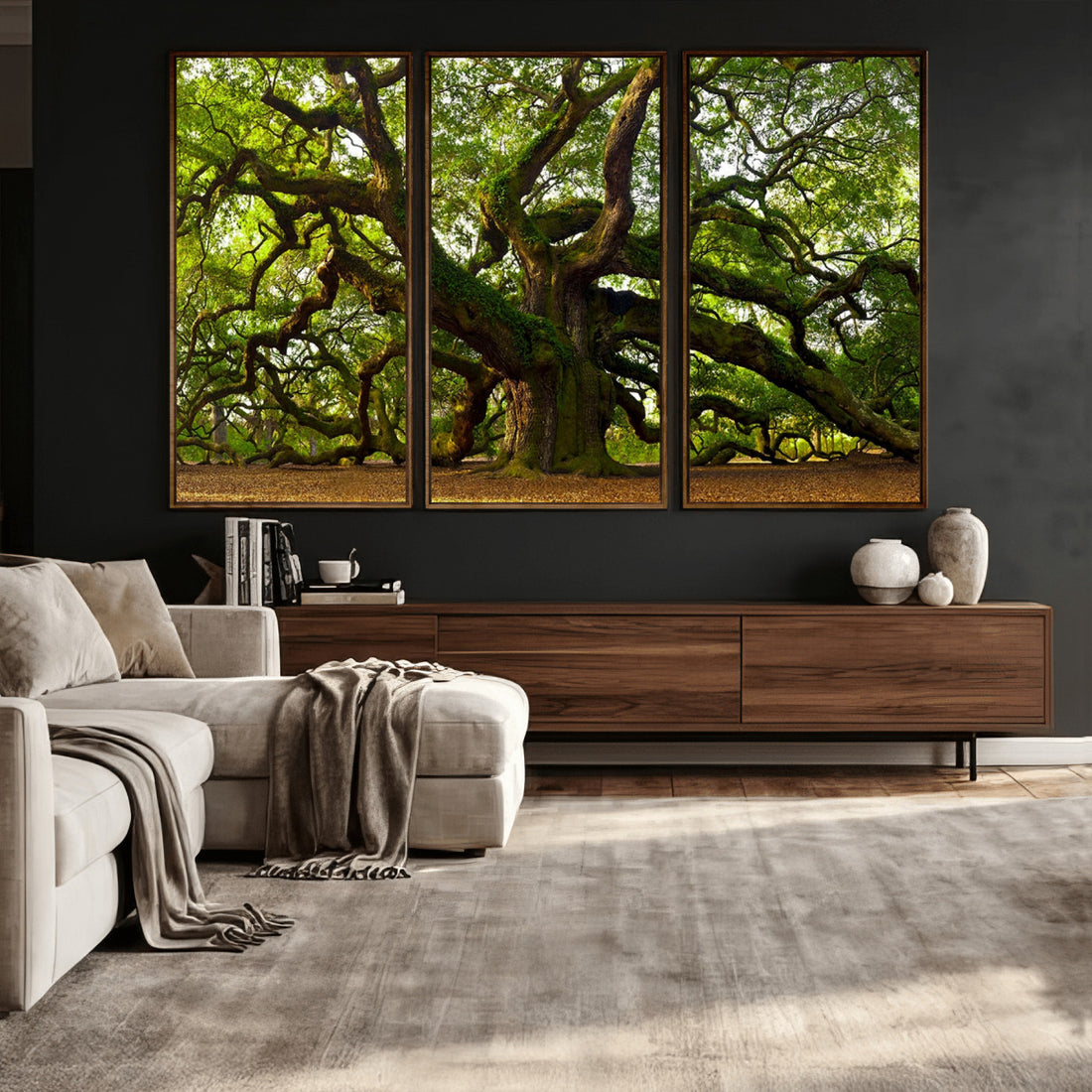 Angel Oak Tree Wall Art Canvas Print | Forest Tree Nature Photography Print