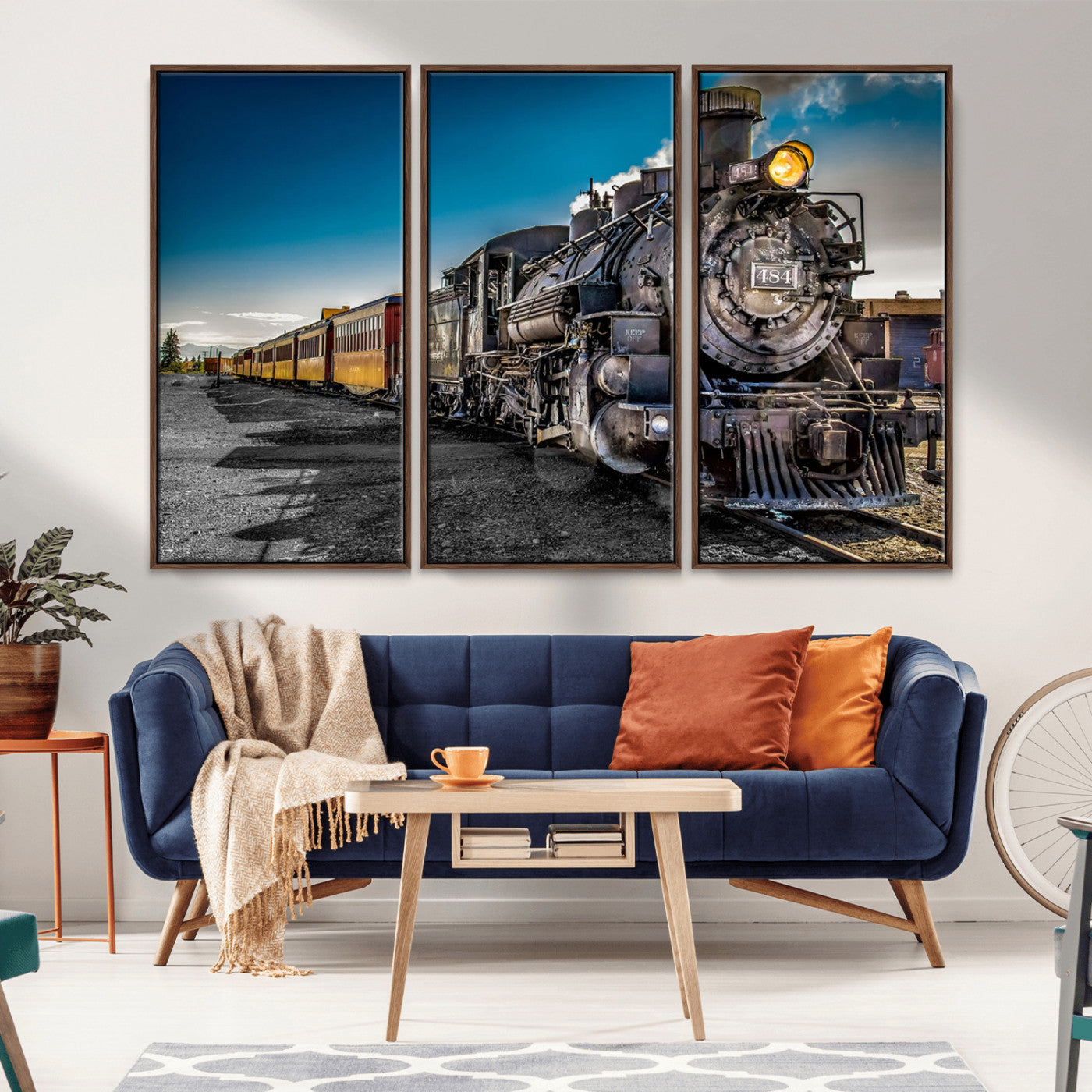 MGV-FC-48X32-3P - Train Wall Art Canvas Print