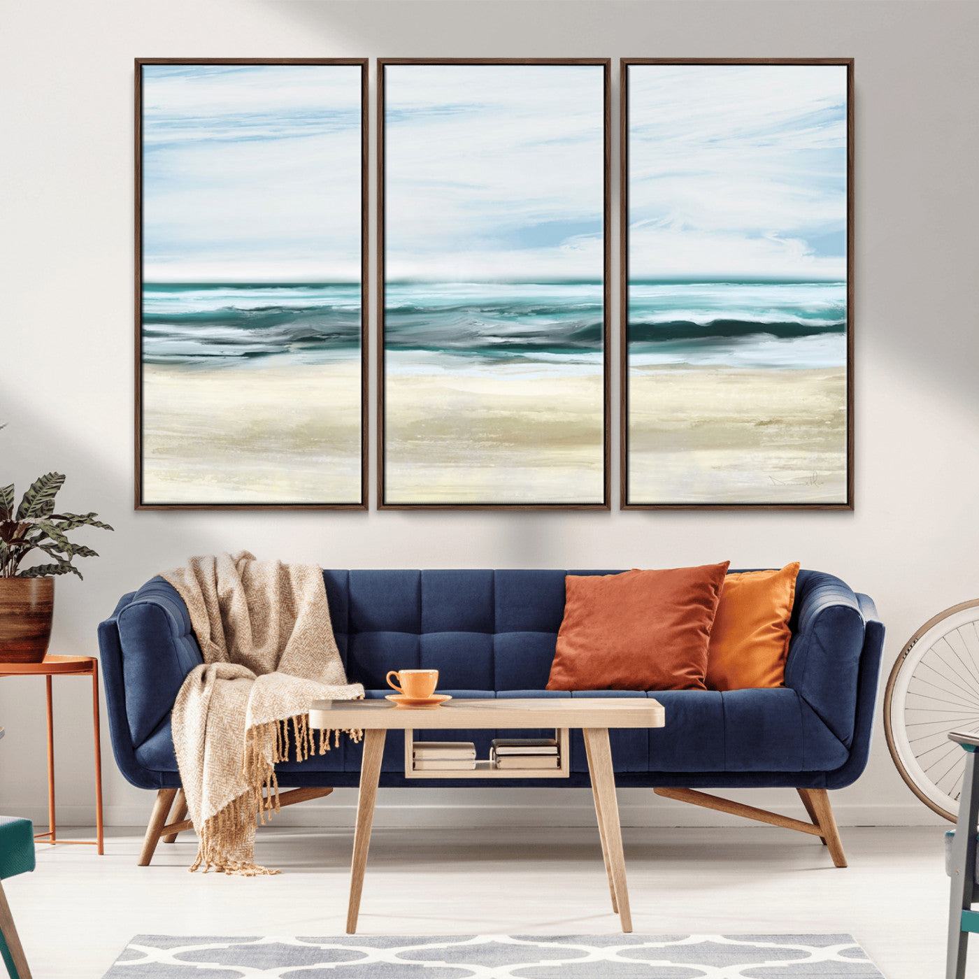 -Ocean Abstract Wall Art Canvas Print