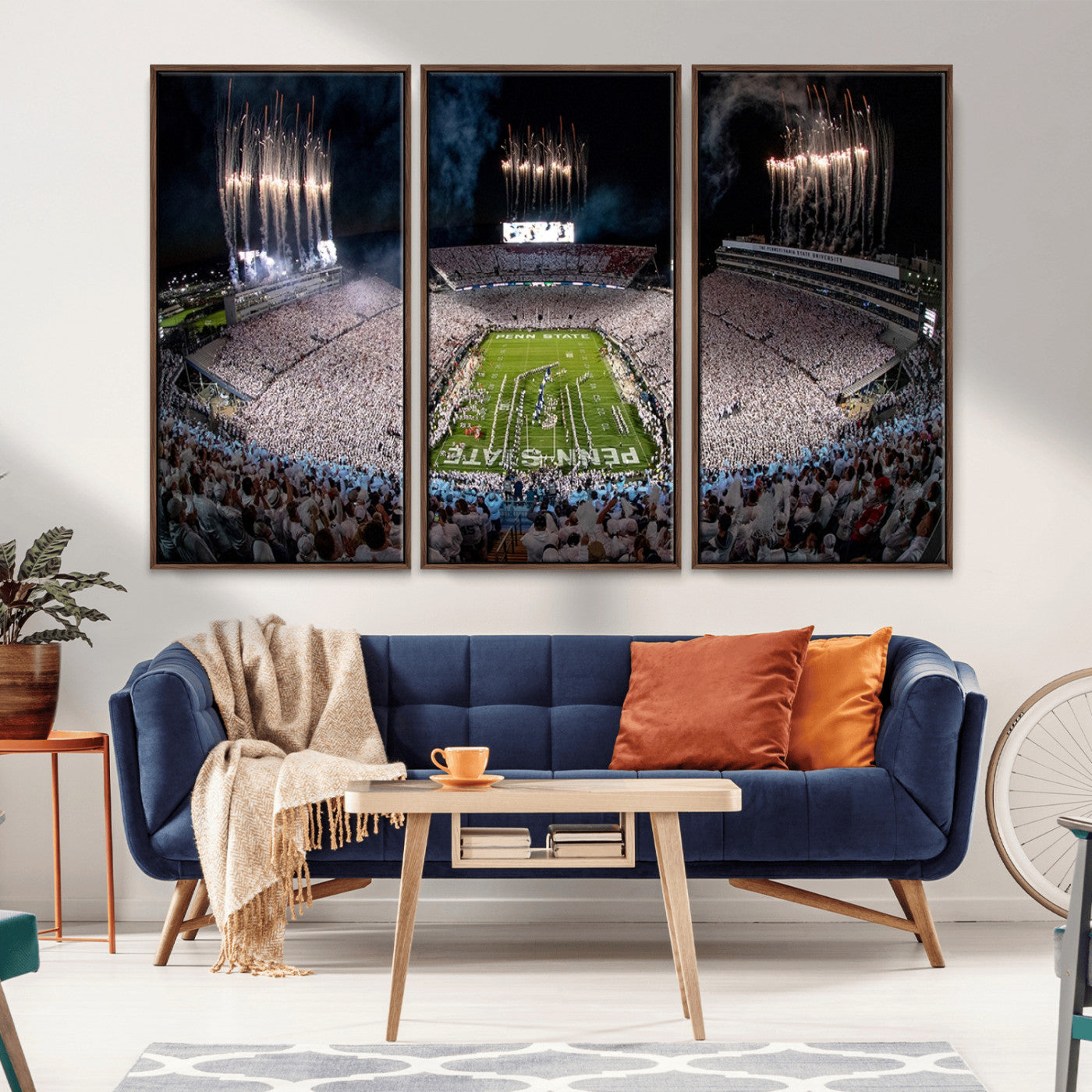 MGV-FC-48X32-3P - Penn Stadium Football Wall Art Canvas Print, Pennsylvania University Football Stadium