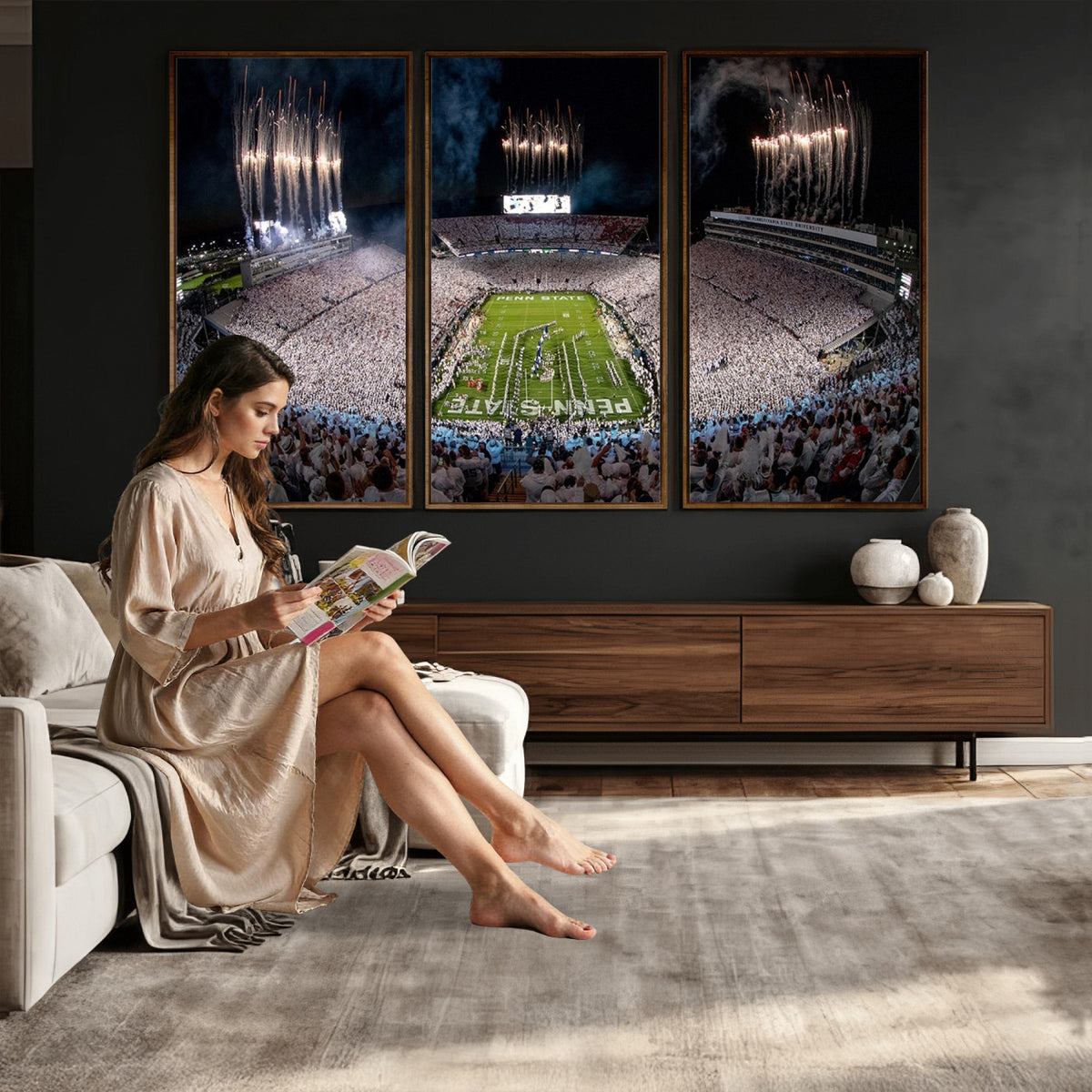 11391-MGV-CV-36X24 - Penn State Football Wall Art Canvas Print