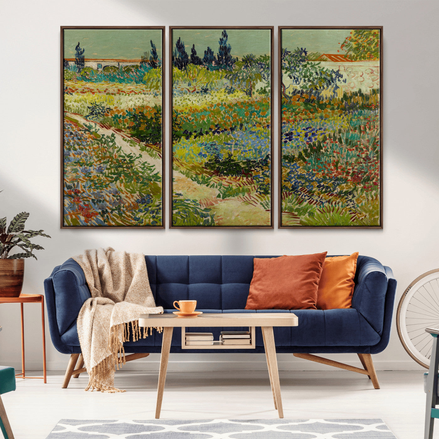 MGV-FC-48X32-3P - Vincent van Gogh Garden at Arles Wall Art Canvas Print