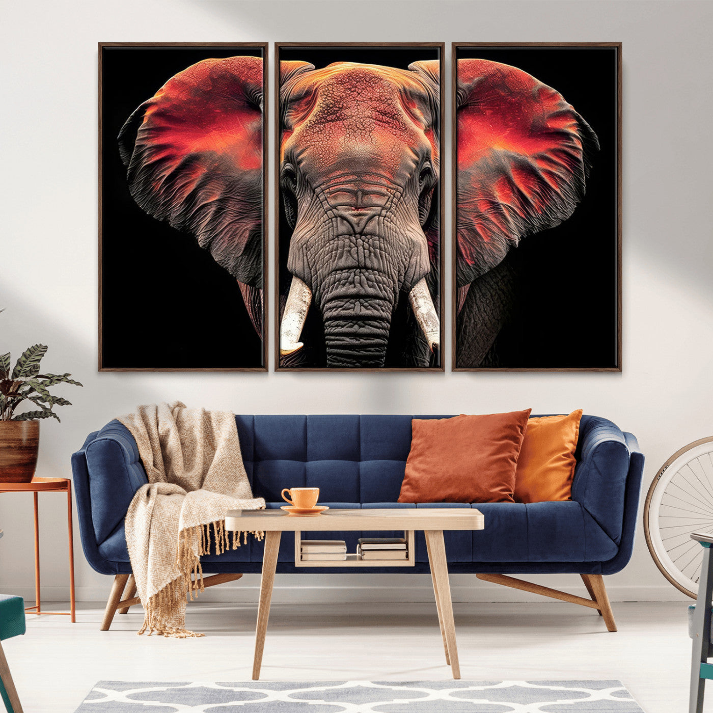 -Elephant Wall Art Canvas Print
