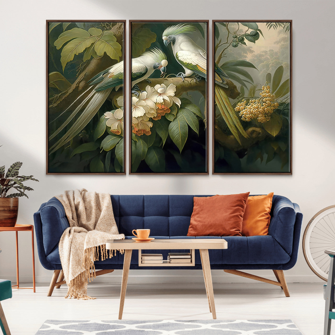 -Tropical Paradise Print Wall Art Stunning Artwork of a Parrot in a Lush Forest with Beautiful