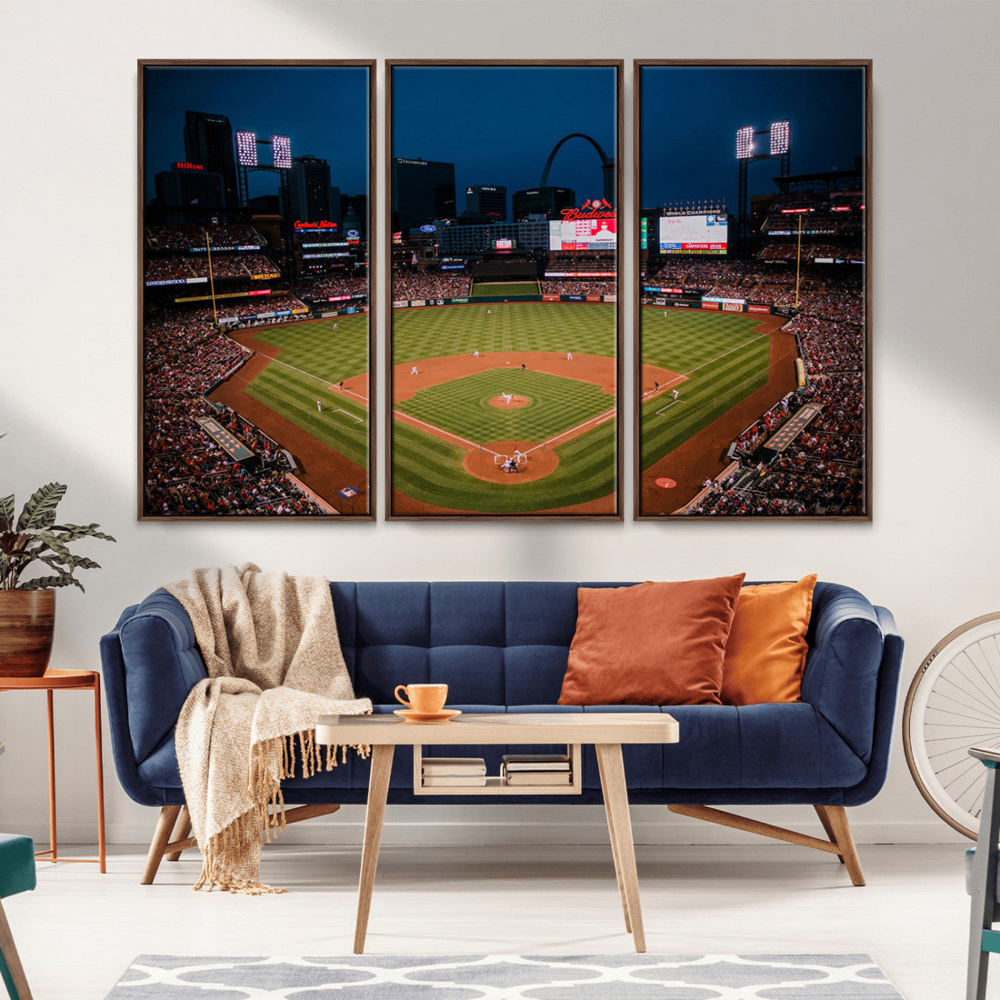 MGV-FC-48X32-3P - St. Louis Cardinals Baseball Team Print - Busch Stadium Wall Art Canvas Print