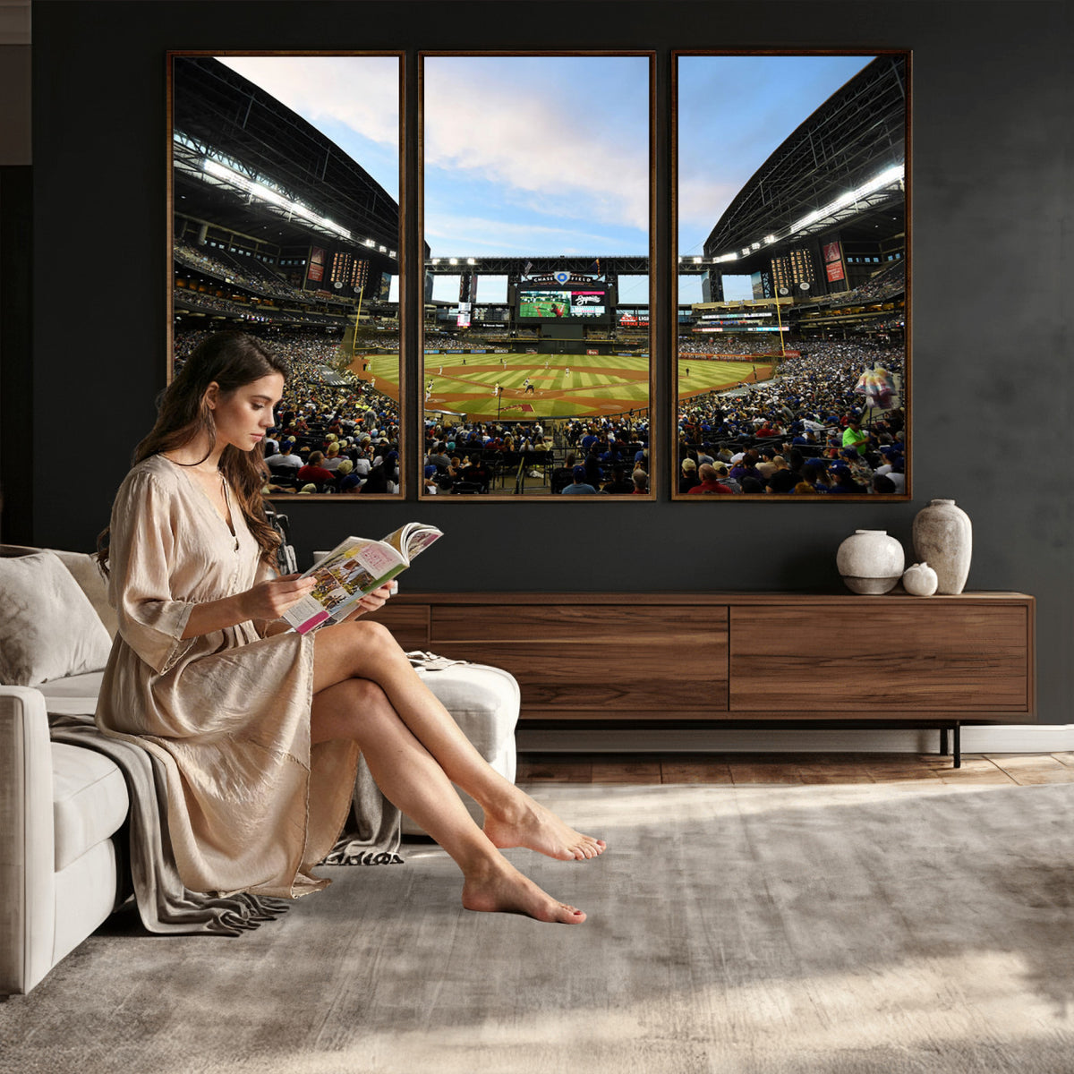 92672-MGV-CV-36X24 - Arizona Diamondbacks Team Print - Phoenix Chase Field