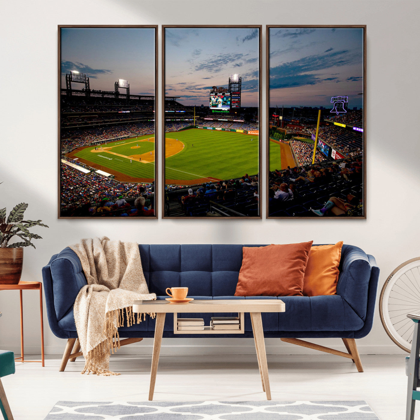 MGV-FC-48X32-3P - Philadelphia Phillies Baseball Team Print - Citizens Bank Park Stadium Wall Art Canvas Print