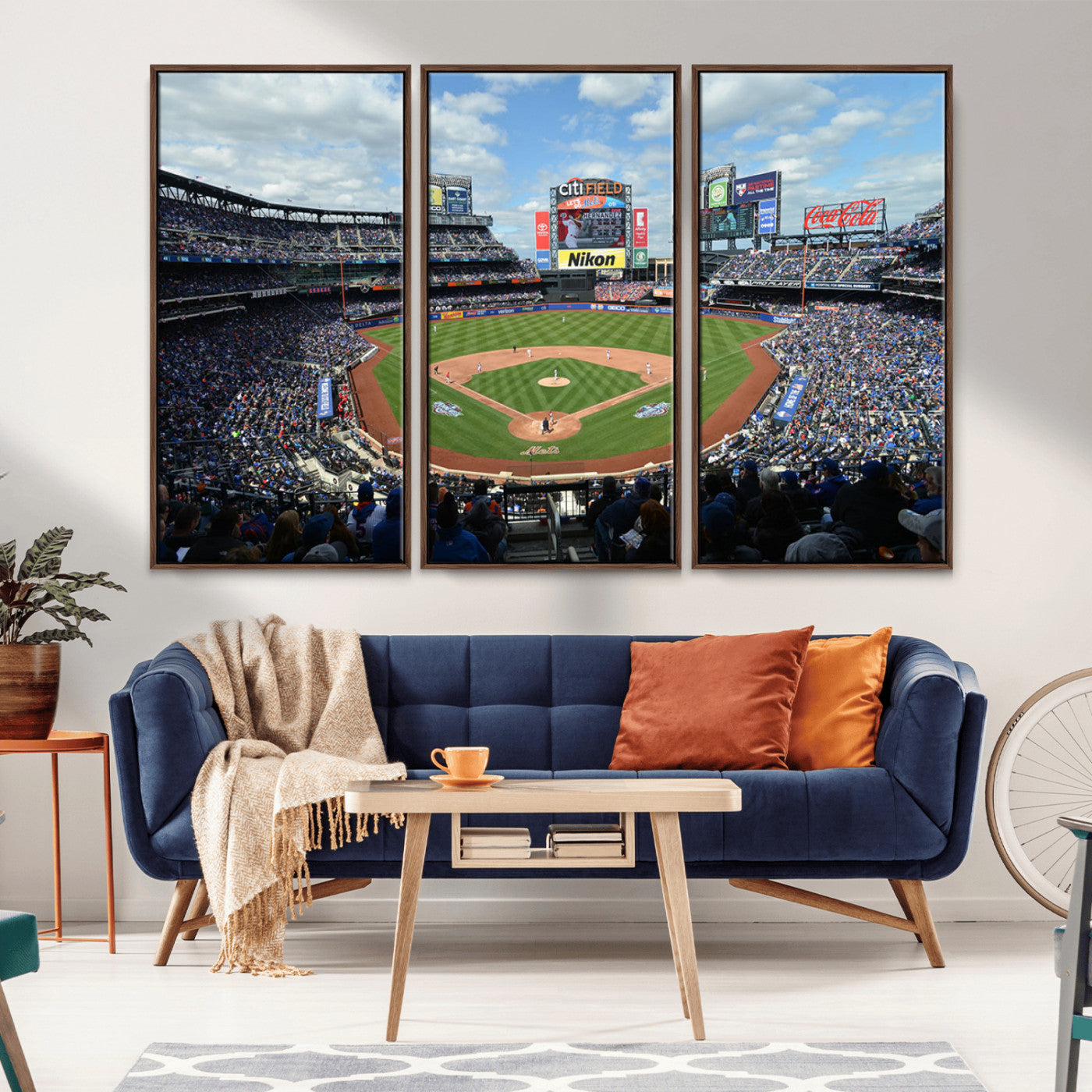 MGV-FC-48X32-3P - New York Mets Baseball Team Print - Citi Field Stadium Wall Art Canvas Print