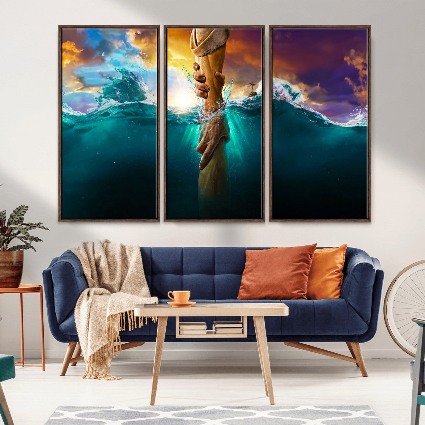 MGV-FC-48X32-3P - God Hand Wall Art Canvas Print