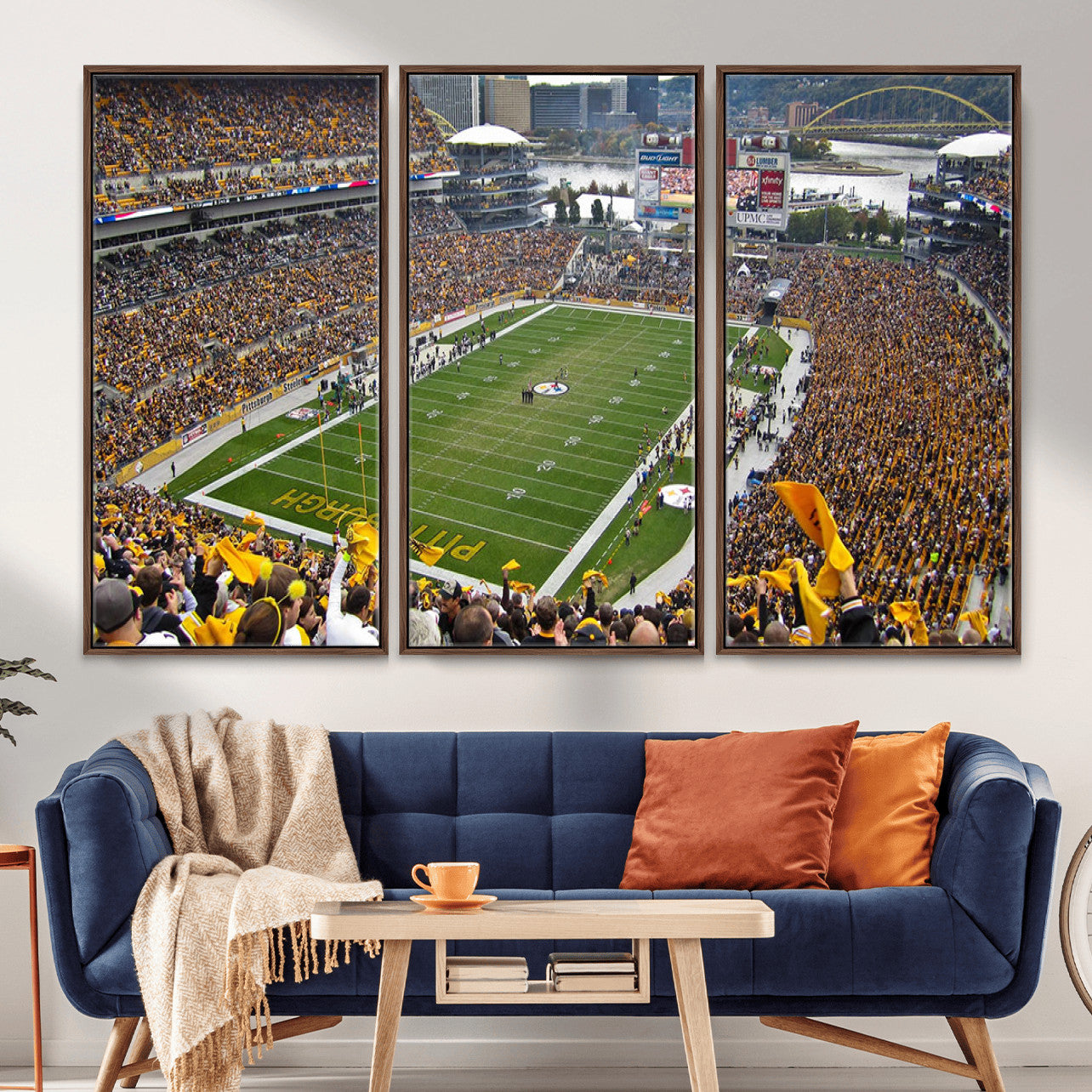 51419-MGV-FC-48X32-3P - Pittsburgh Steelers Print - Pittsburgh Heinz Field Stadium Wall Art Canvas Print