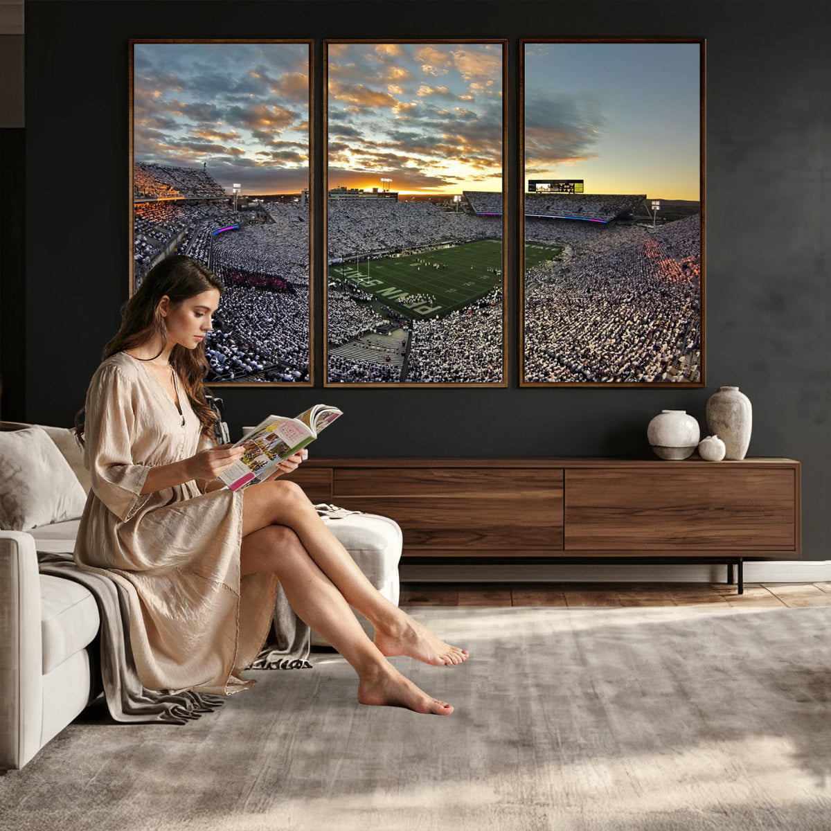 38807-MGV-CV-36X24 - Beaver Stadium Wall Art, Penn State Stadium Wall Art | Penn State Nittany Lions Football