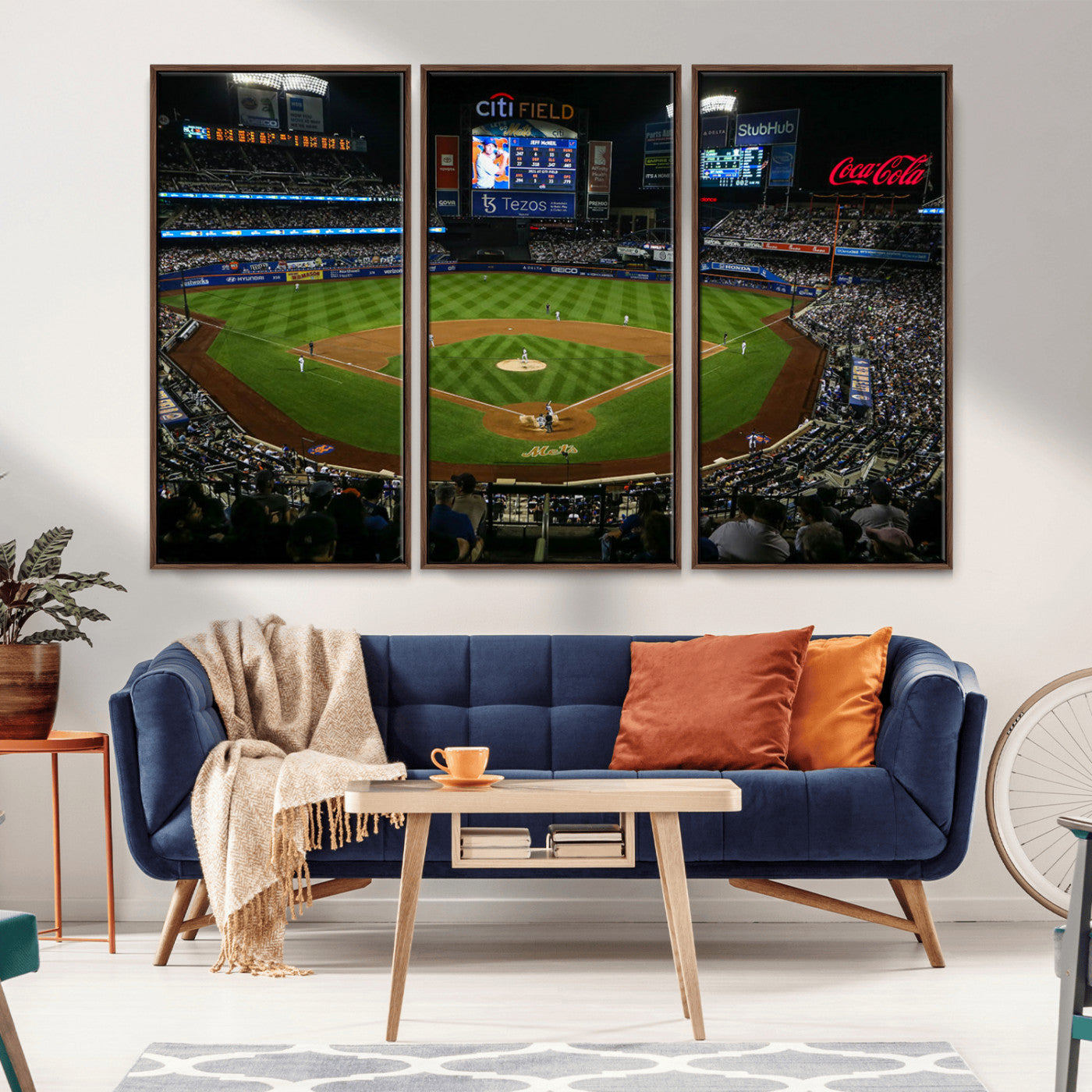 MGV-FC-48X32-3P - Oakland Athletics Baseball Team Print - RingCentral Coliseum Stadium Wall Art Canvas Print