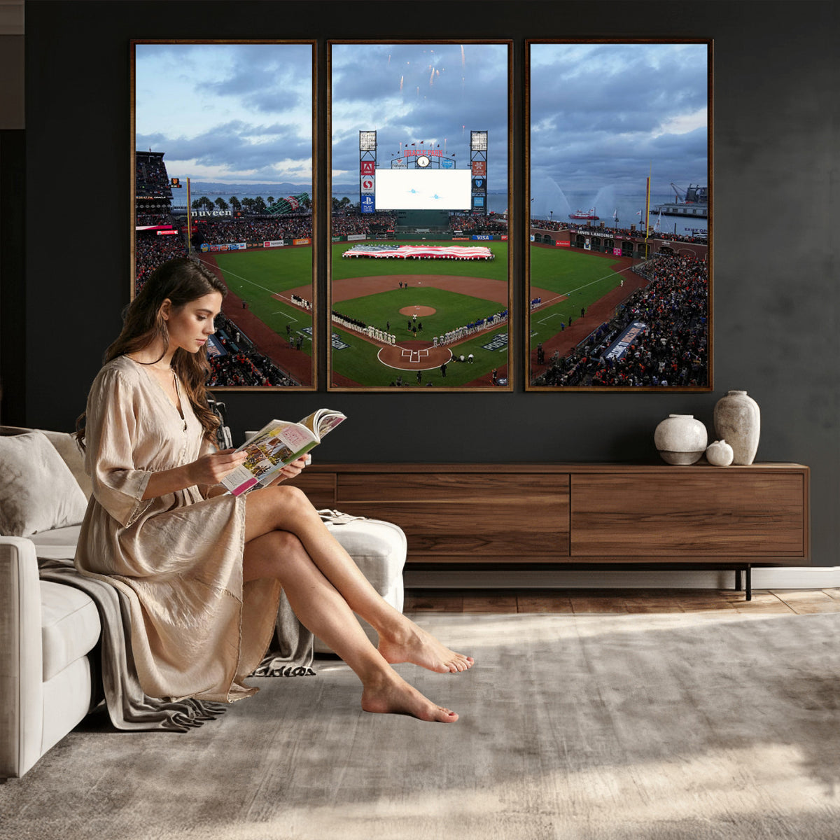 44631-MGV-CV-36X24 - Oracle Park San Francisco Giants Wall Art | Oracle Park Stadium Canvas Print