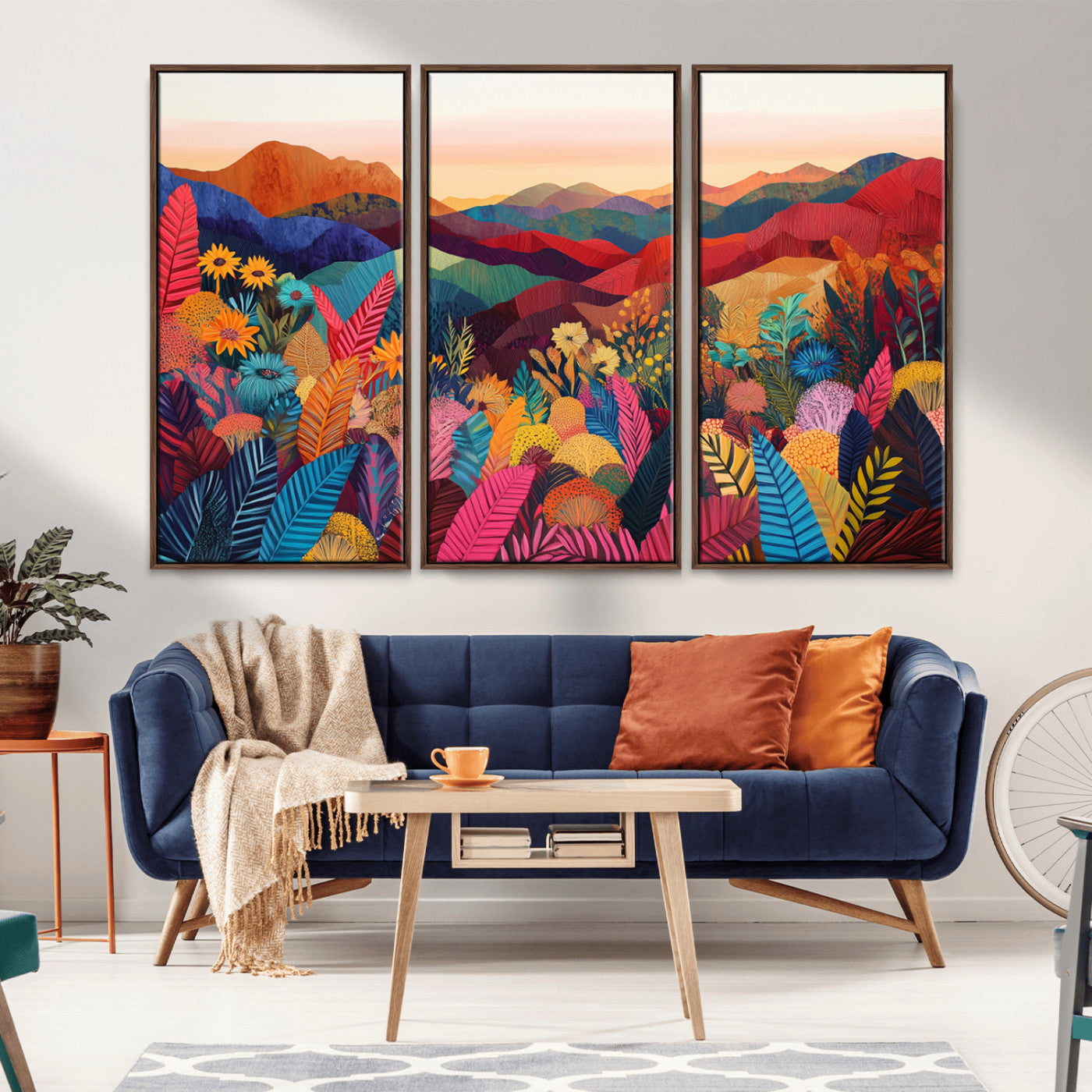 MGV-FC-48X32-3P - YAYOI KUSAMA Abstract Print - Landscape Canvas Wall Art Print - Vibrant Modern Decor for Living